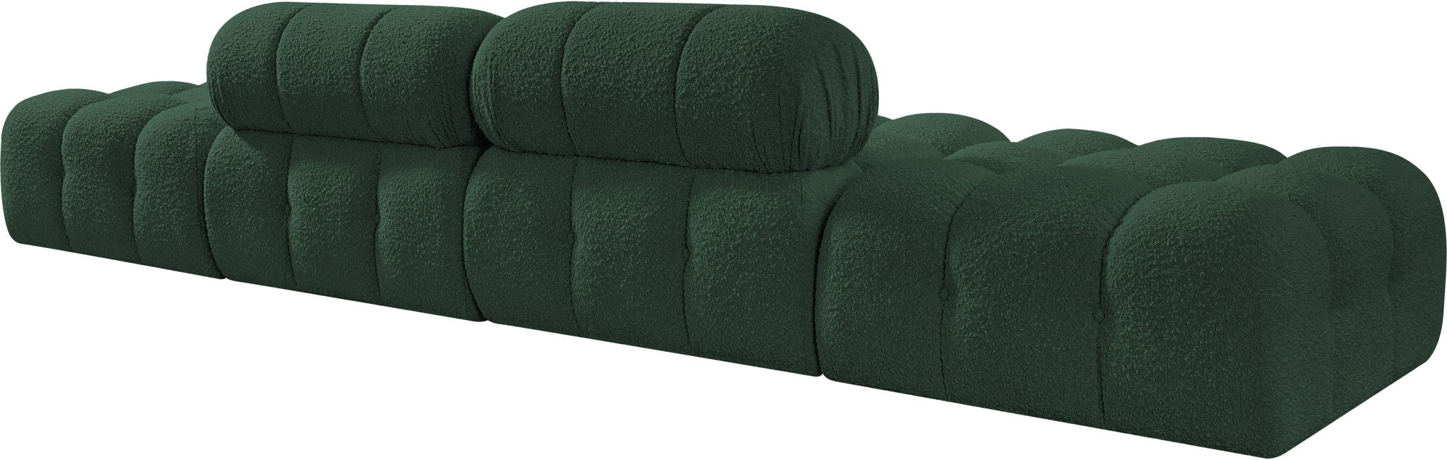 Ames - 4 Piece Boucle Upholstered Modular Sofa With 2 Backless Seats
