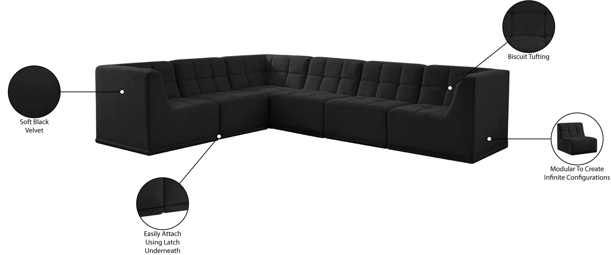 Relax - 6 Piece Modular Sectional
