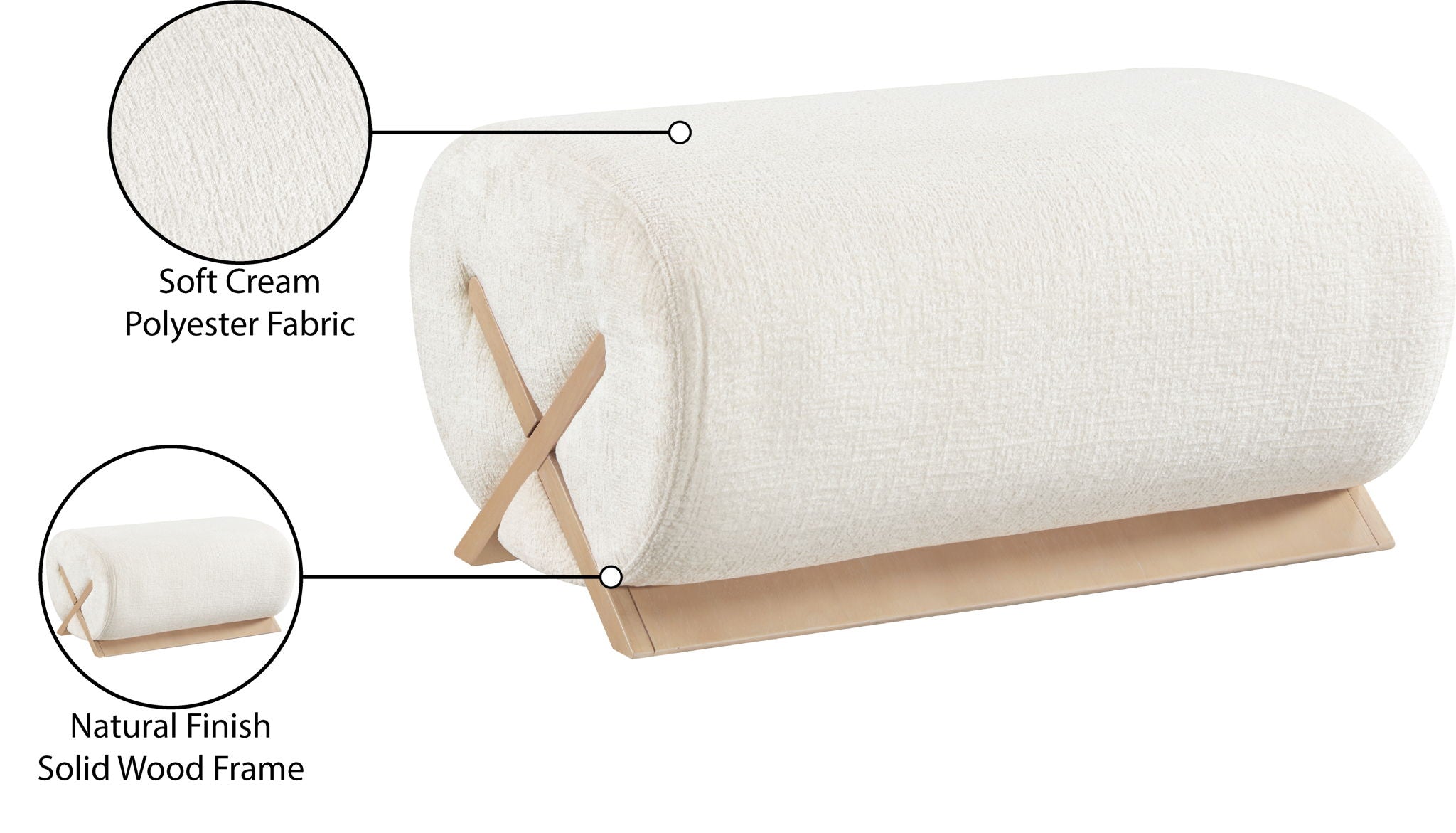 Akira - Fabric Ottoman
