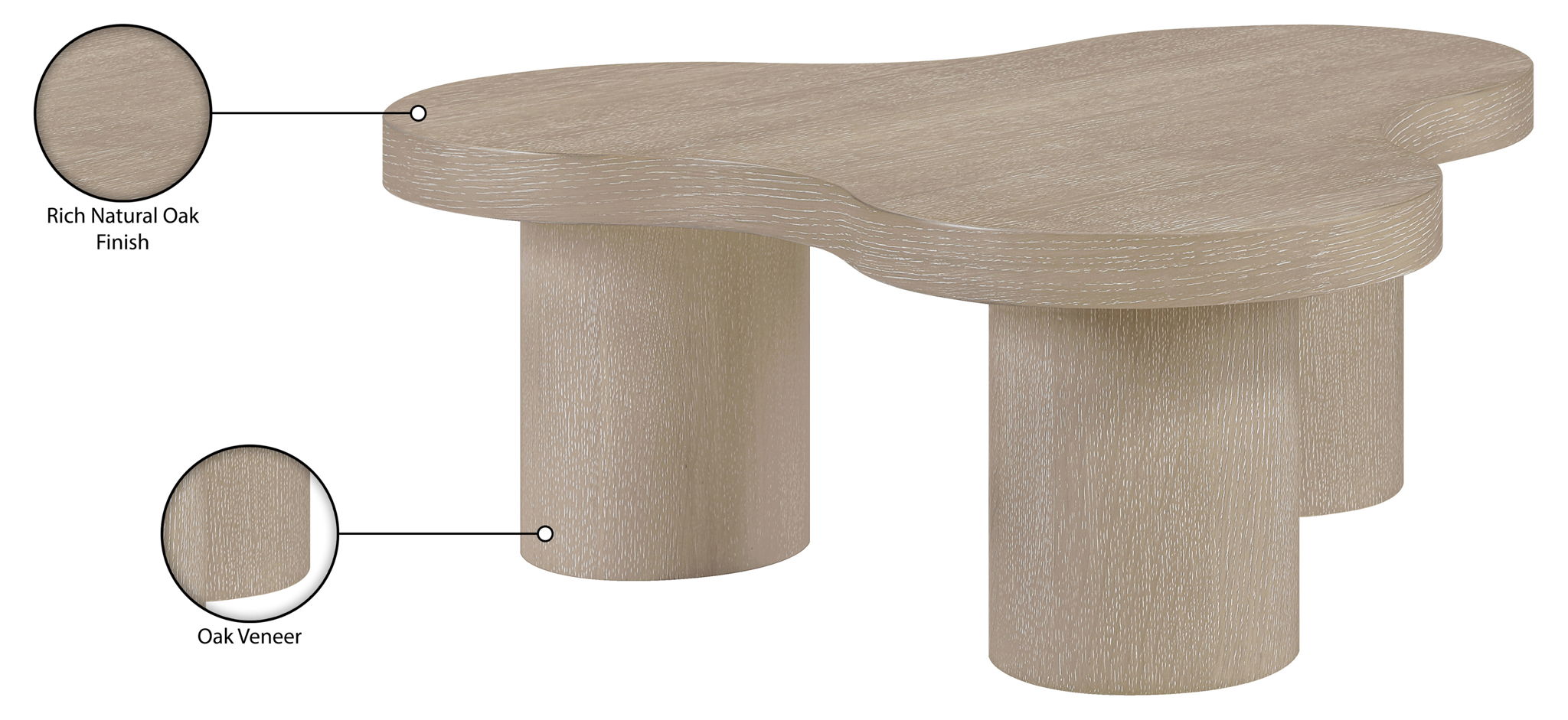 Cove - Oak Veneer And Solid Wood Coffee Table