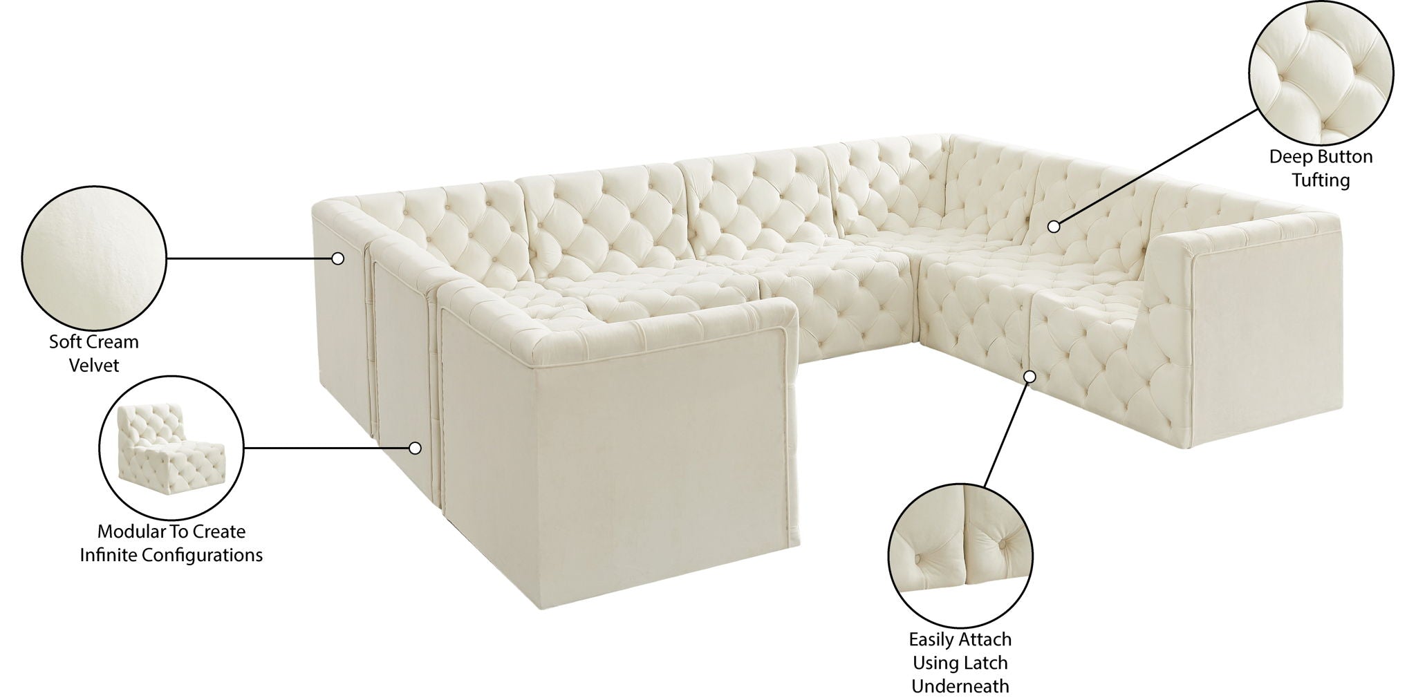 Tuft - 8 Piece Modular Sectional