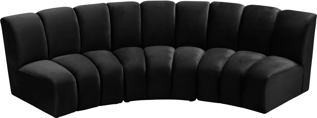 Infinity - 3 Piece Velvet Modular Sectional