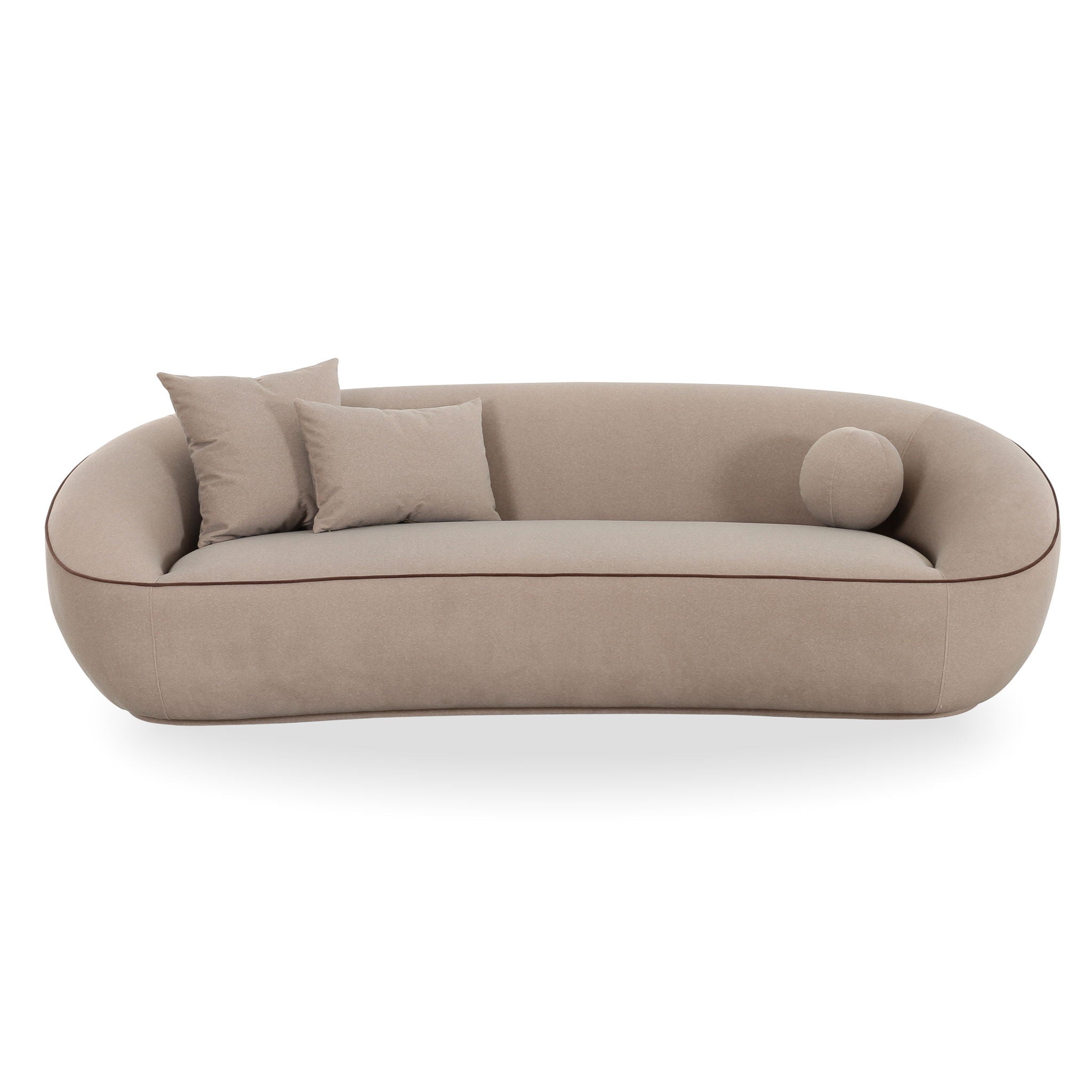 Jenny - Faux Mohair Sofa - Taupe