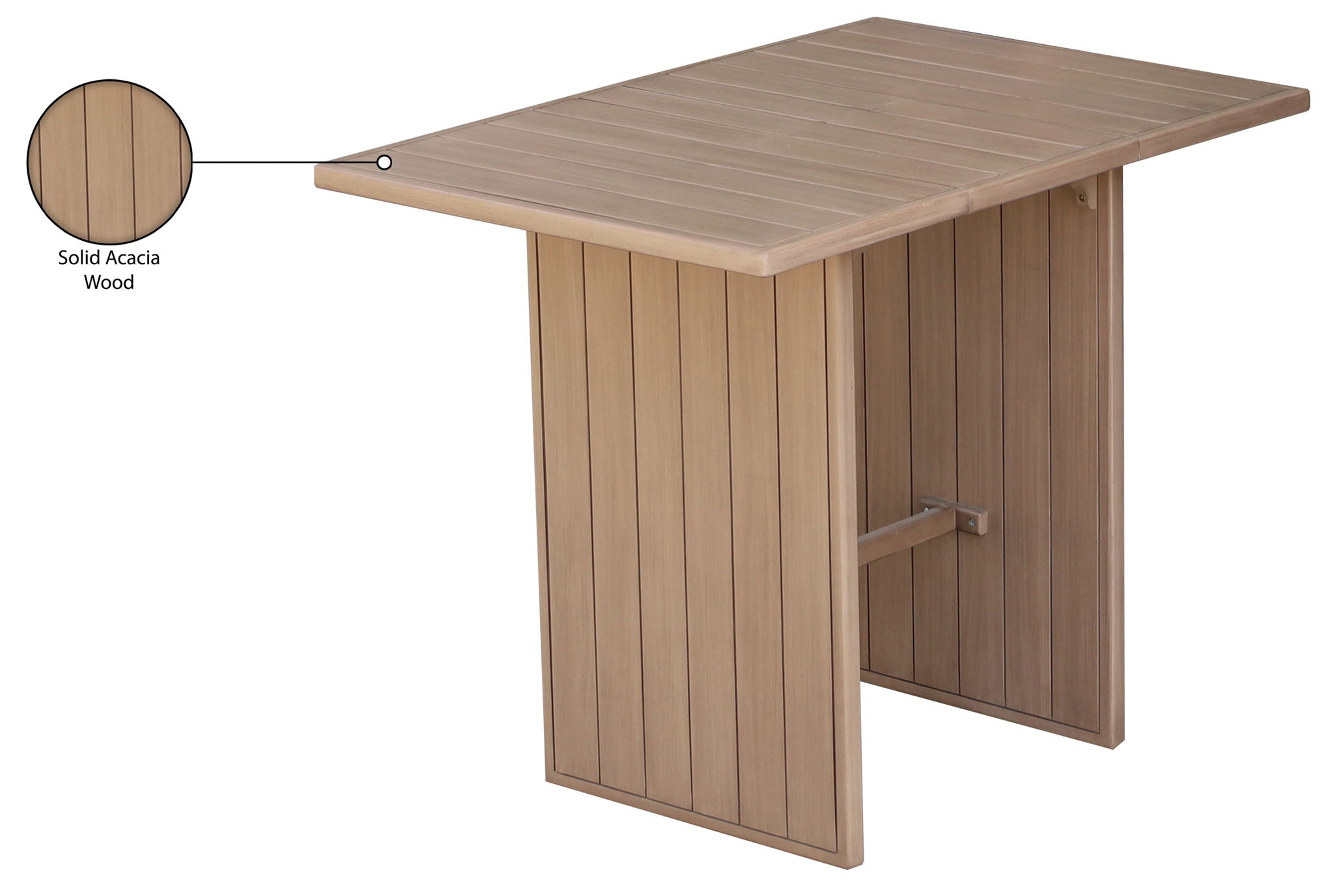 Solace - Acacia Wood Outdoor Patio Bar Table - Natural