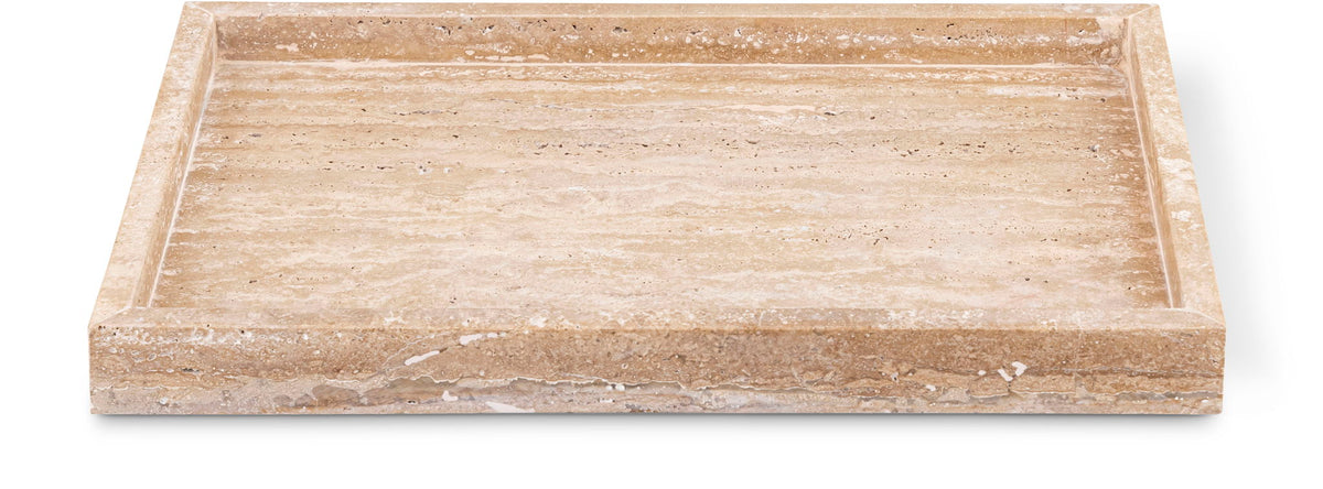 Barletta - Travertine Rectangular Tray - Natural