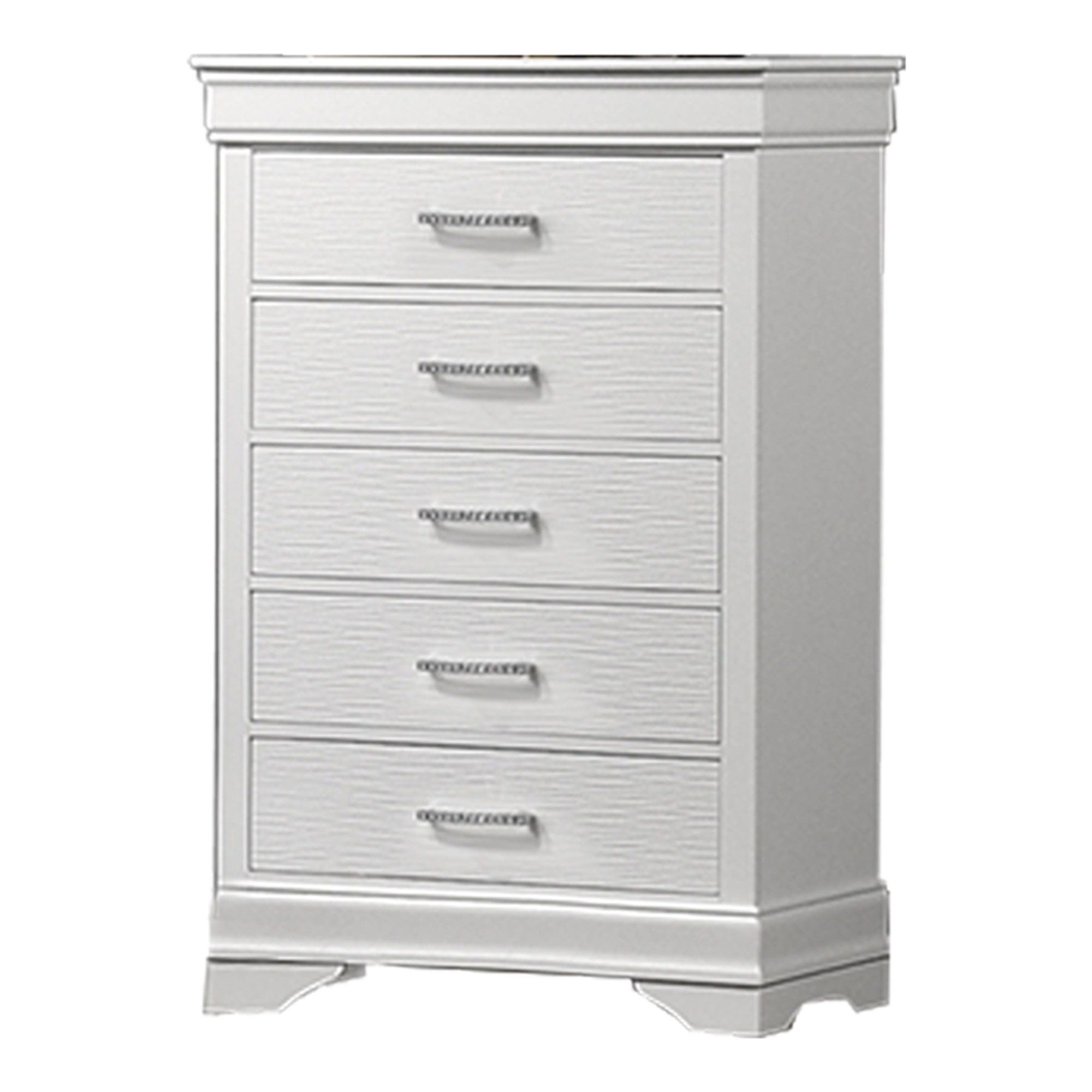 Chest, 5 Drawer Storage Furniture - White