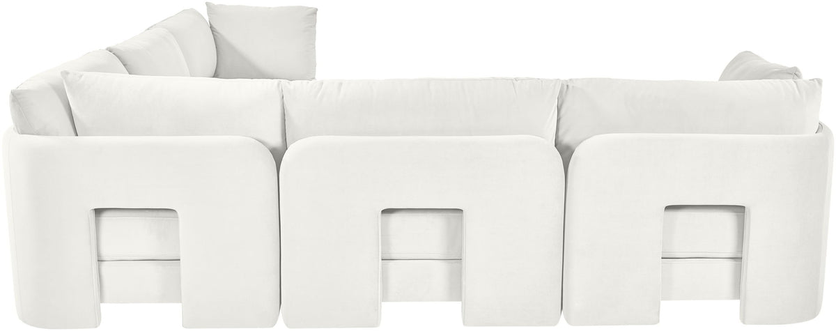 Hammond - Velvet Performance Fabric Upholstered 5 Piece Corner Sectional