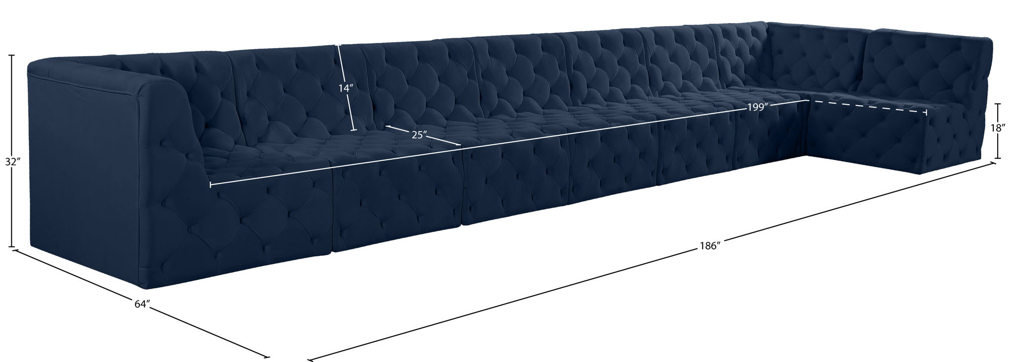 Tuft - 8 Piece Modular Sectional