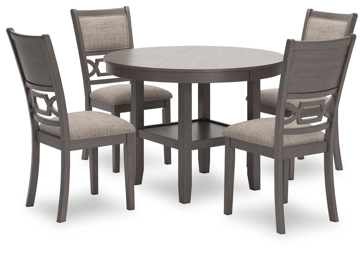 Wrenning - Dining Room Table Set (Set of 5) - Gray