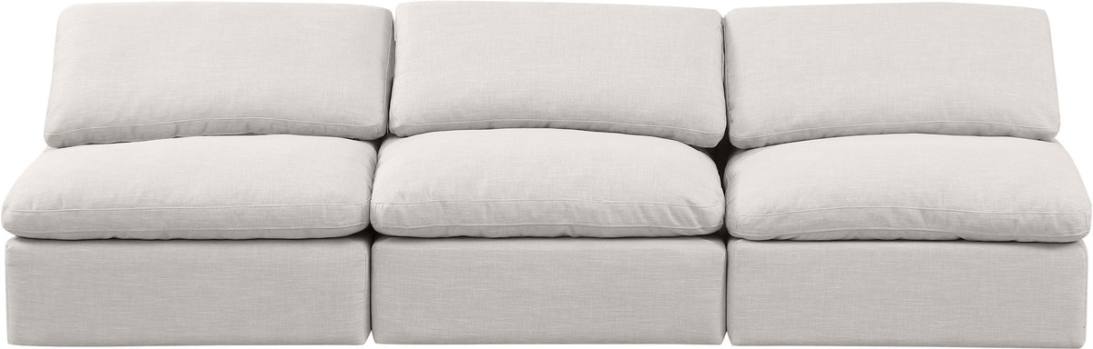 Indulge - Linen 3 Seat Modular Armless Sofa