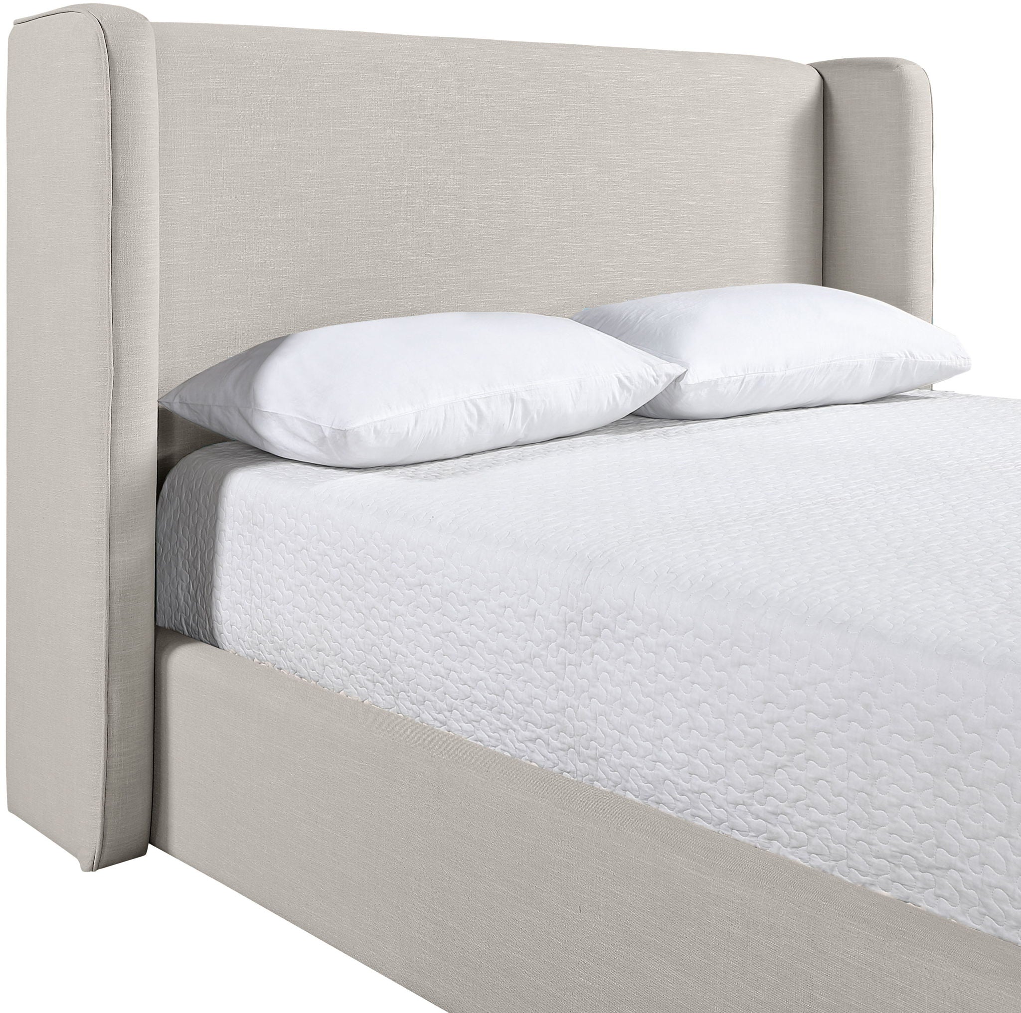 Kendall - Linen Textured Fabric Upholstered Bed