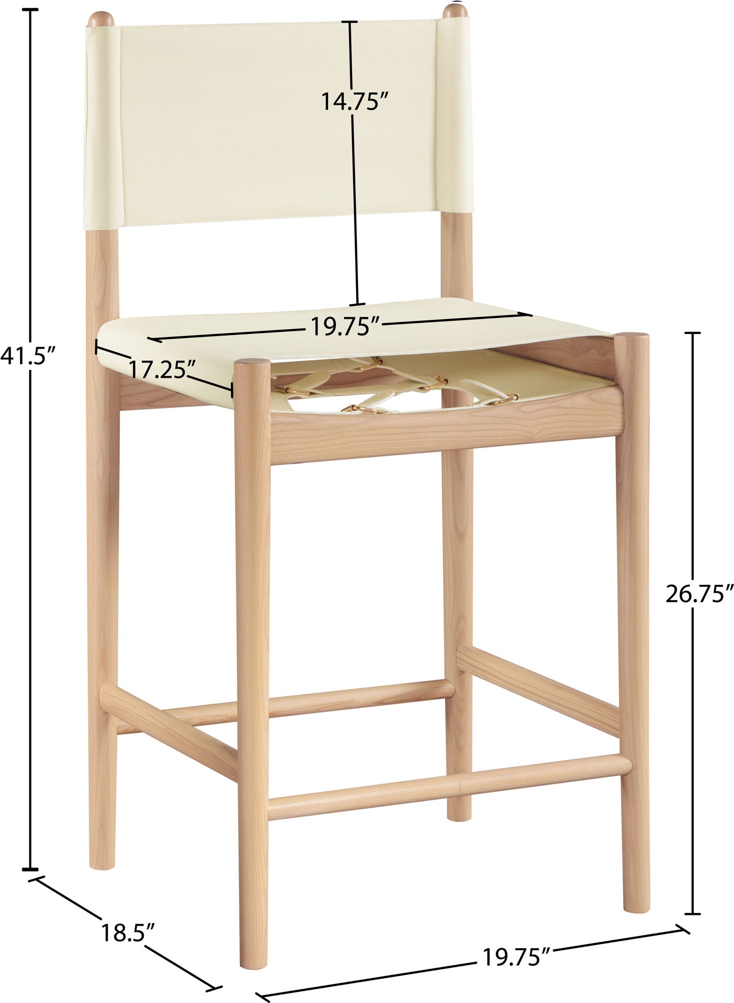 Rawlins - Counter Stool - Natural Frame