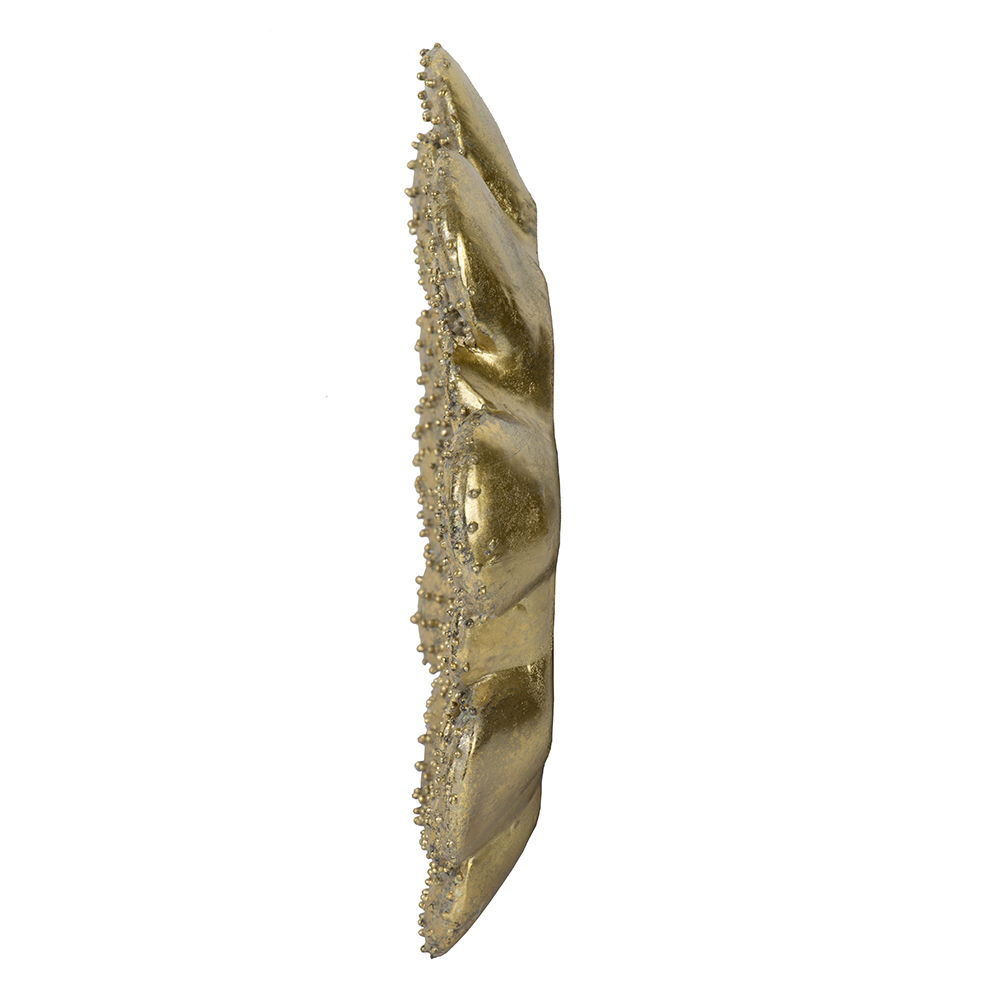 Resin Succulent Wall Plaque - Gold