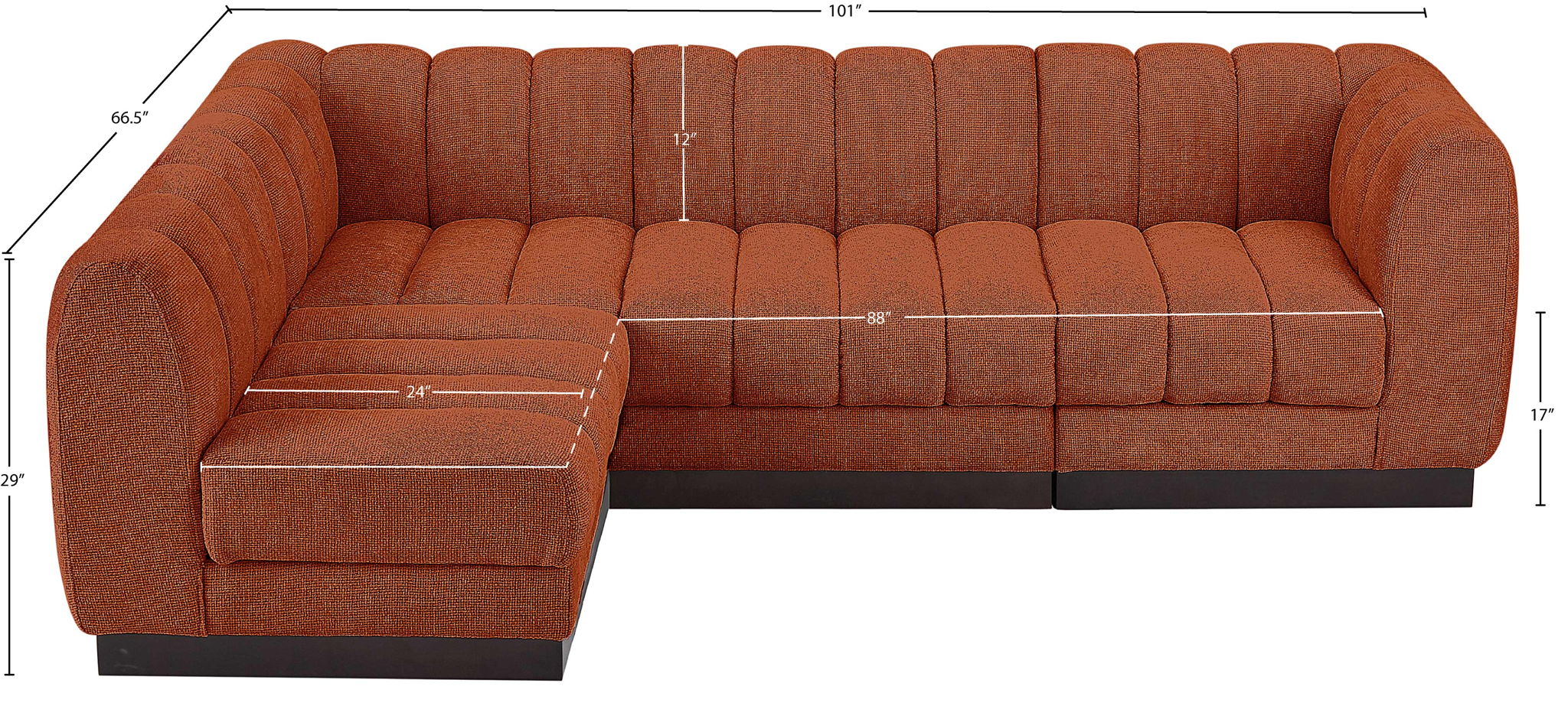 Quinn - 4 Piece Modular Sectional
