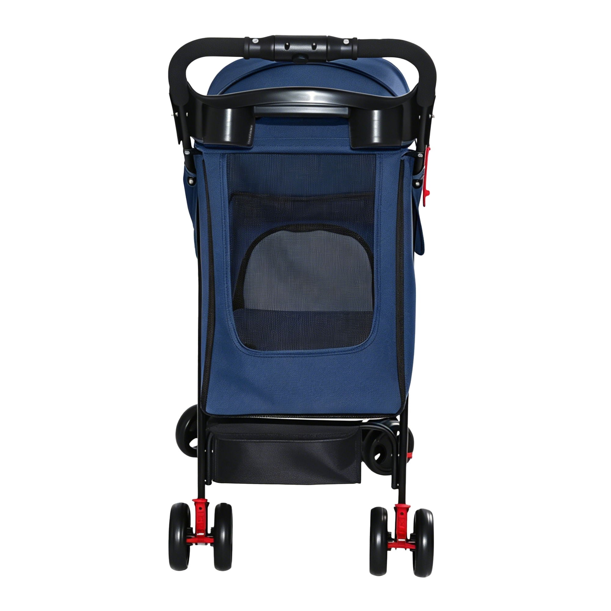Foldable Pet Stroller For Small Dogs And Cats With Multi Functional Tray