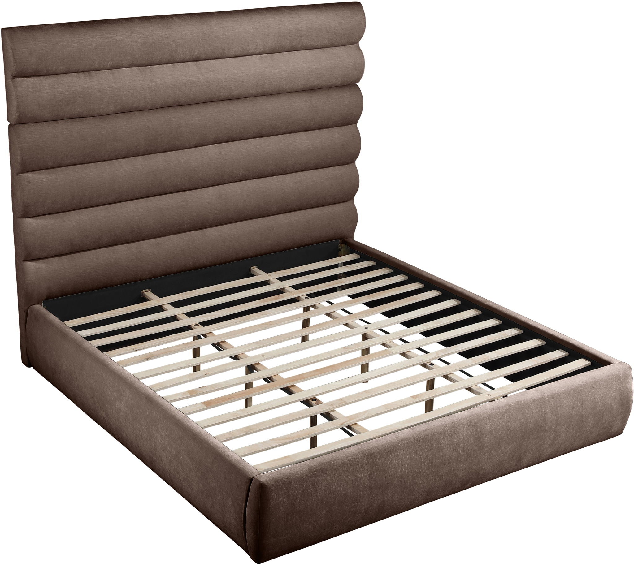 Adam - Chenille Fabric Bed With 70.5" Headboard