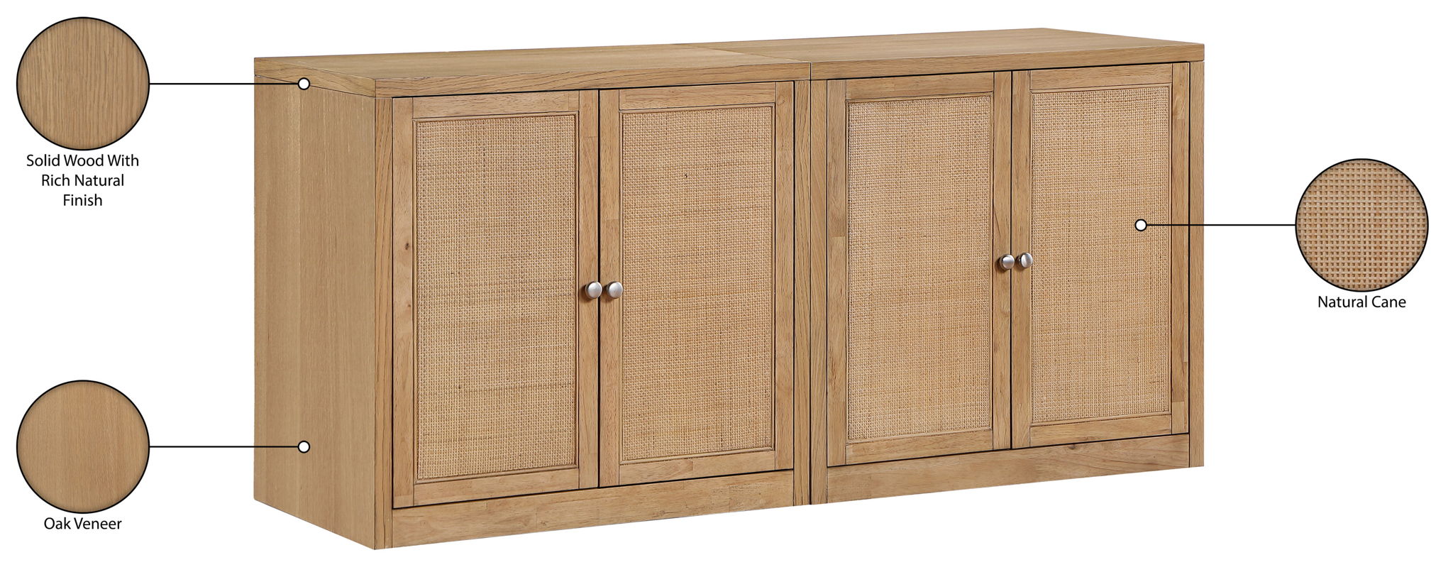 Vero - Solid Wood And Oak Venee Sideboard/Buffet