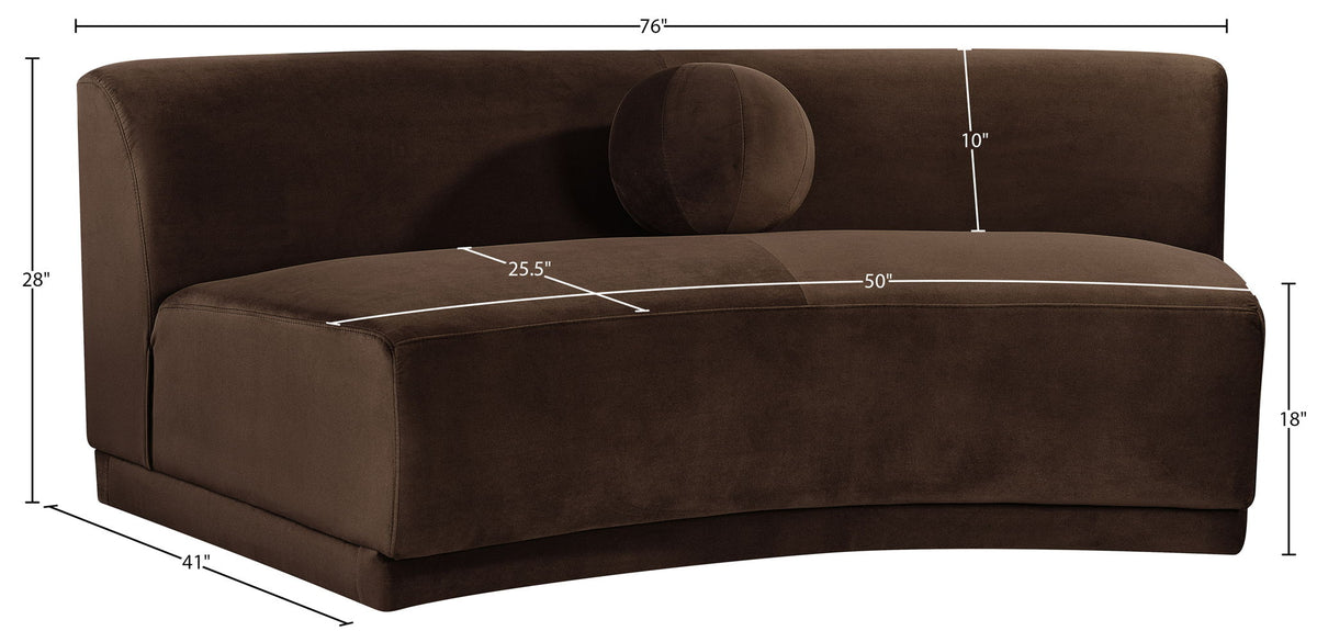 Avra - Velvet Performance Fabric Upholstered Armless Sofa