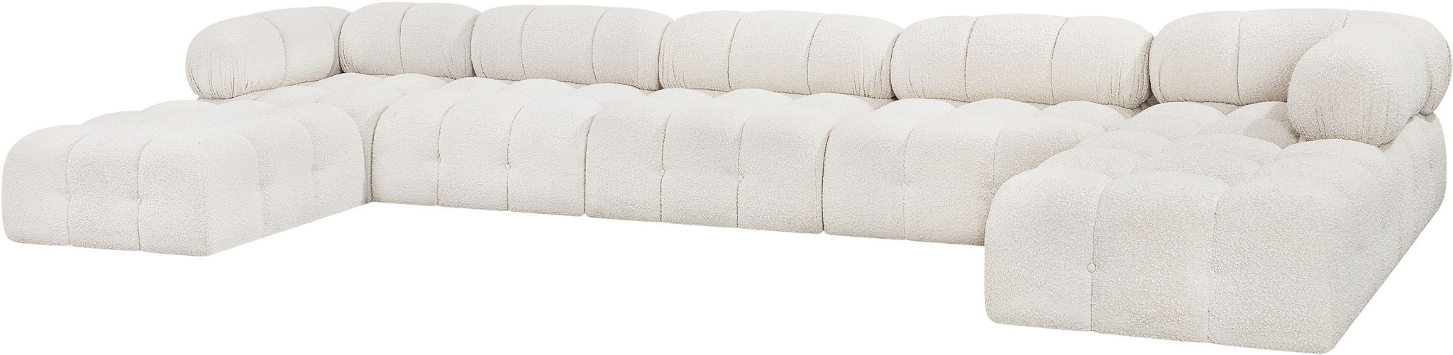 Ames - 7 Piece Fabric Modular U-Shaped Sectional