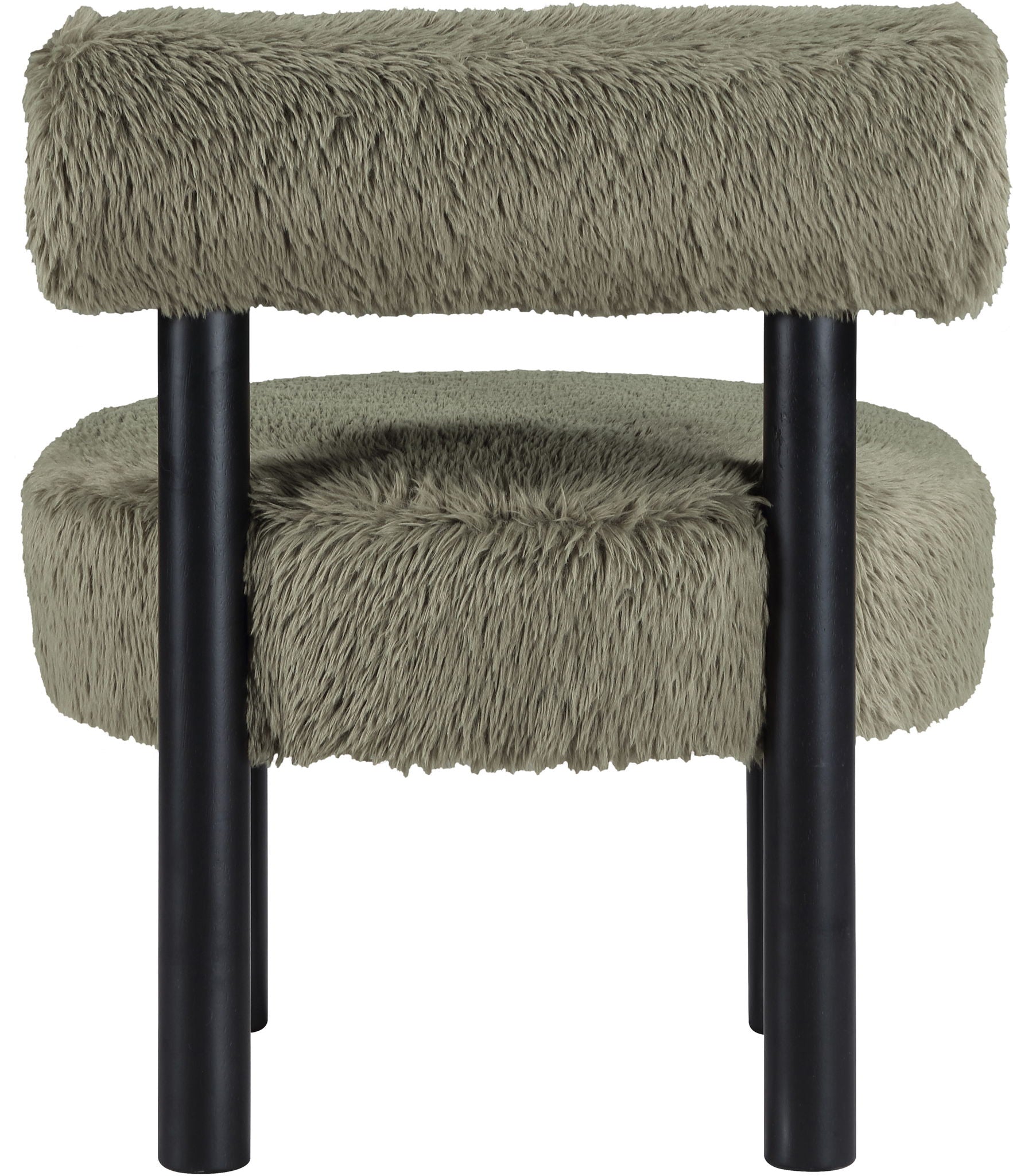 Ambre - Vegan Shearling Fabric Upholstered Accent Chair