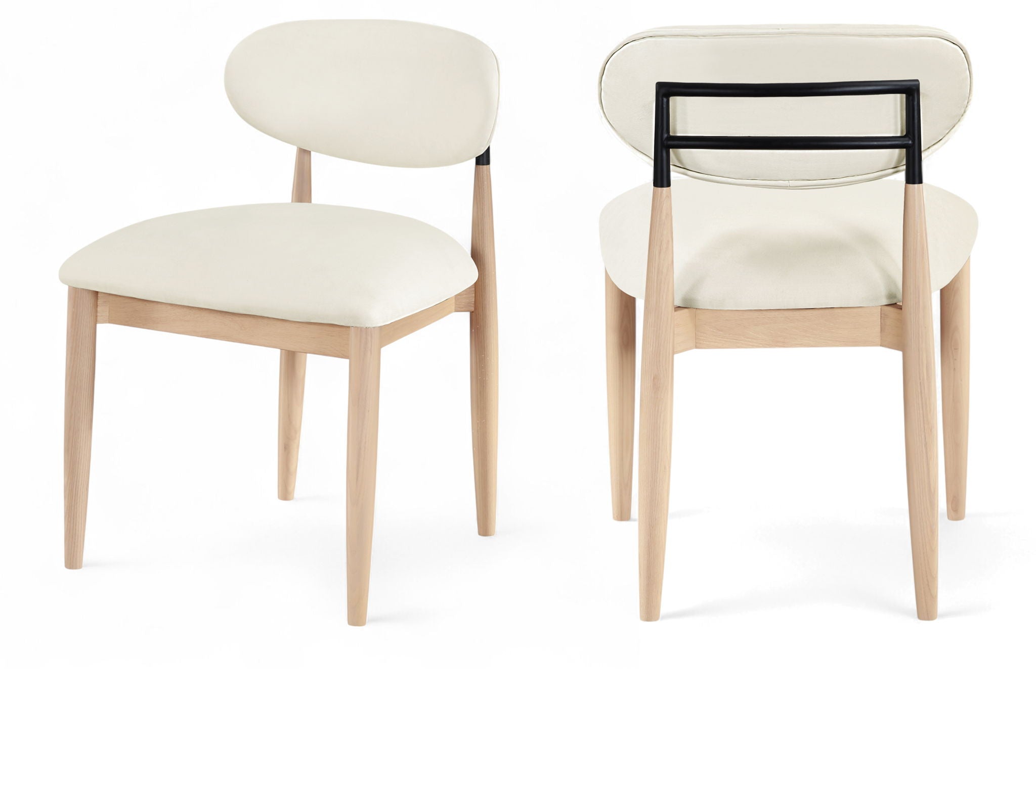 Riccio - Side Chair (Set of 2) - Natural Frame