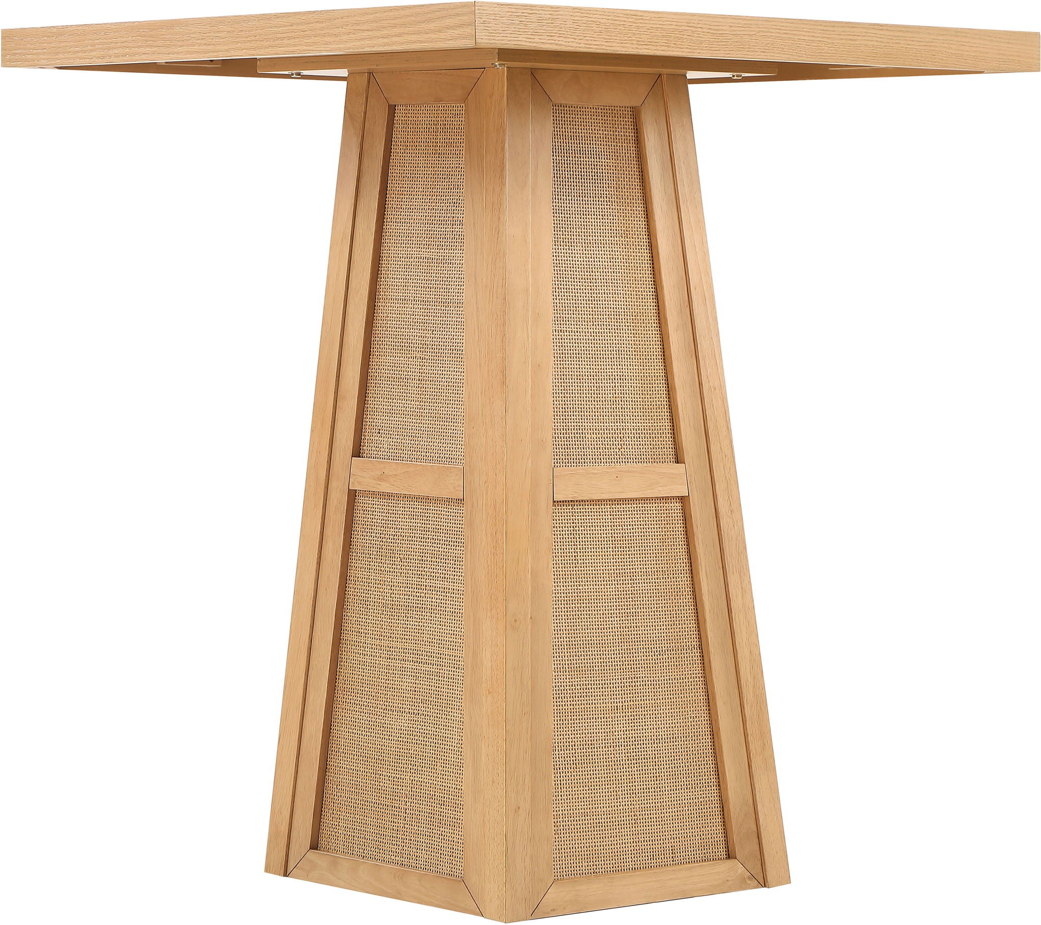Fenwick - Cane, Oak Veneer And Solid Wood Bar Height Table