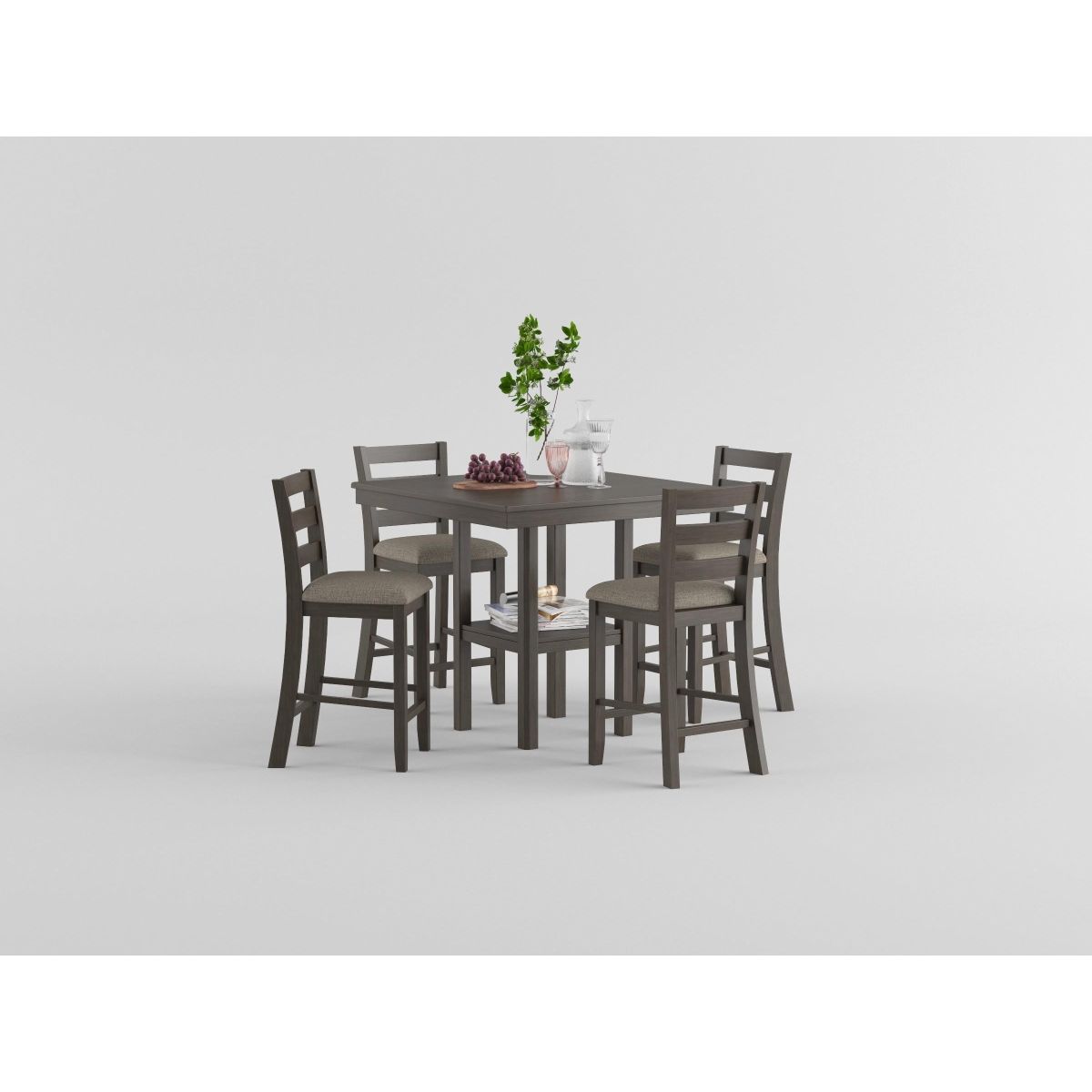 Sharon - 5 Piece Pack Counter Height Set - Gray