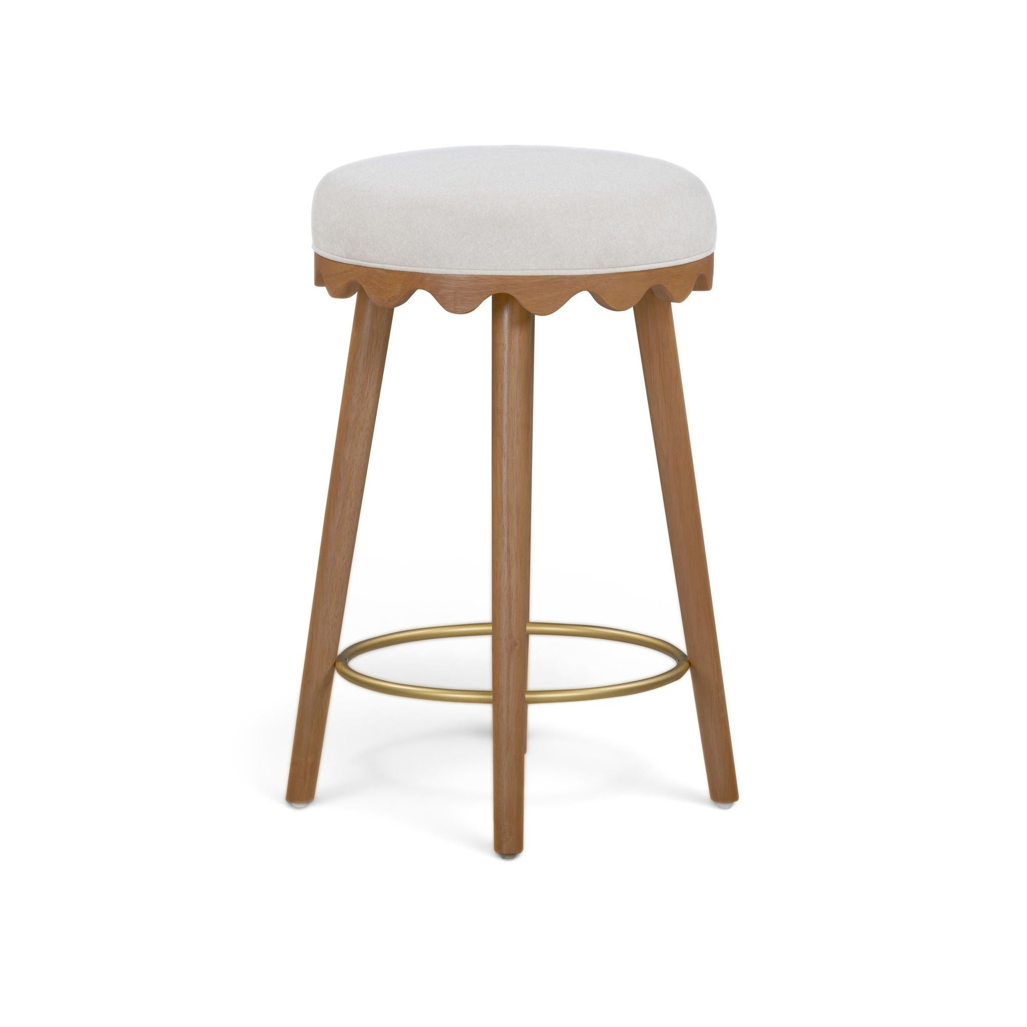 Oodle - Performance Vegan Mohair Light Walnut Stool
