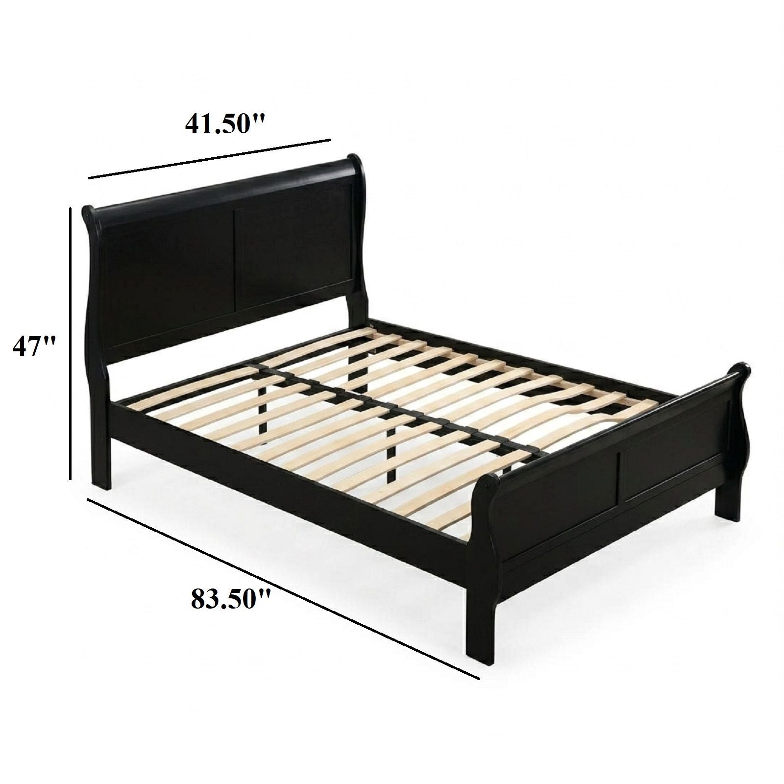Louis Phillipe Sleigh Bed