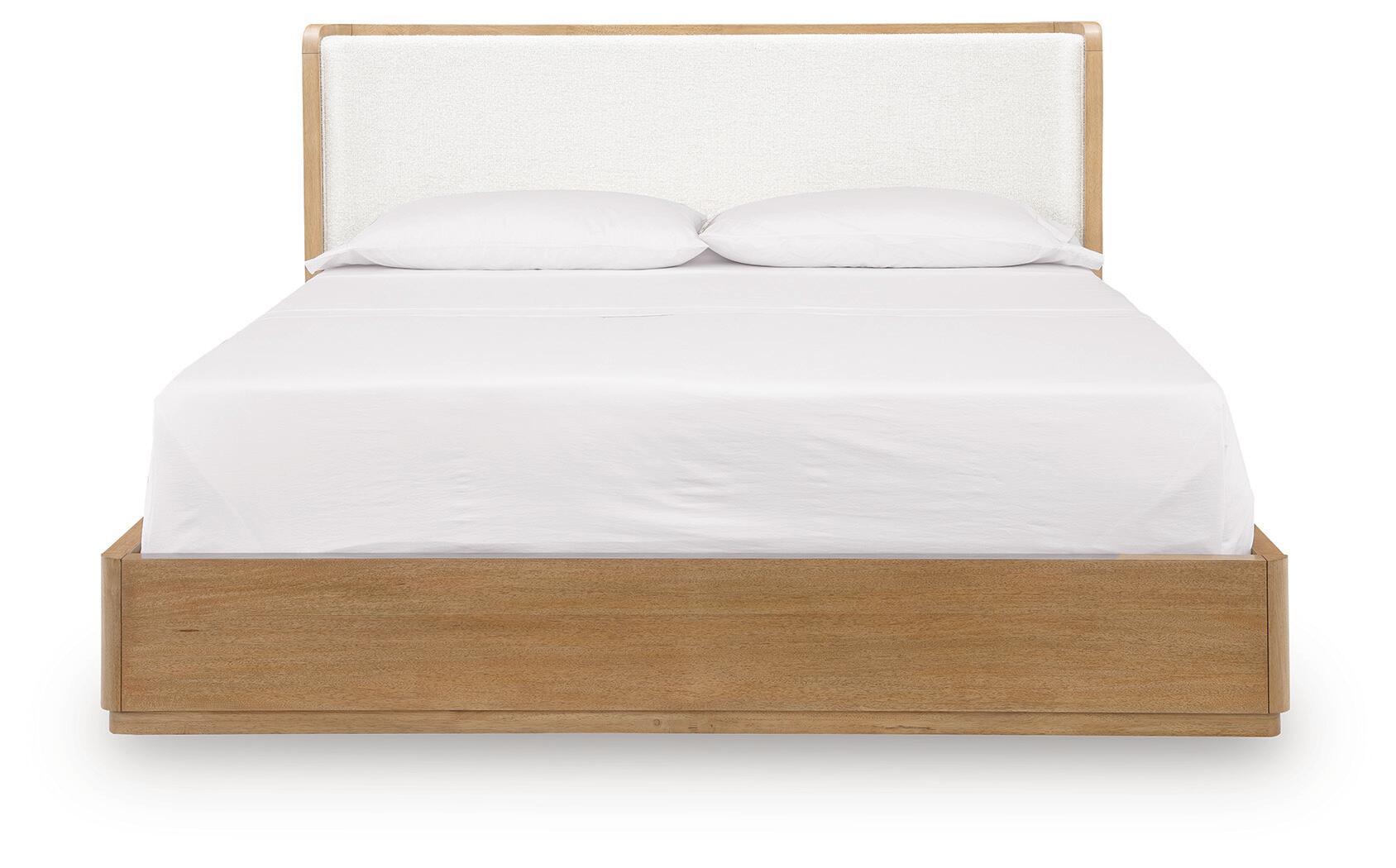 Pamaria - King Upholstered Bed - Light Brown