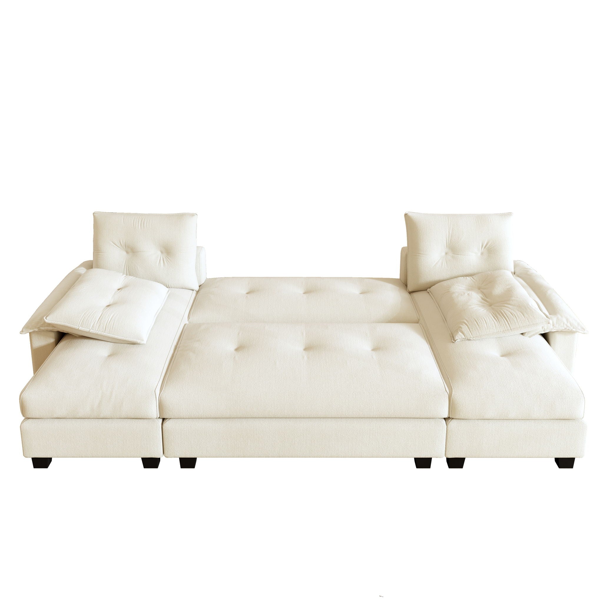 U-Shaped Sleeper Sofa With Pull Out Bed