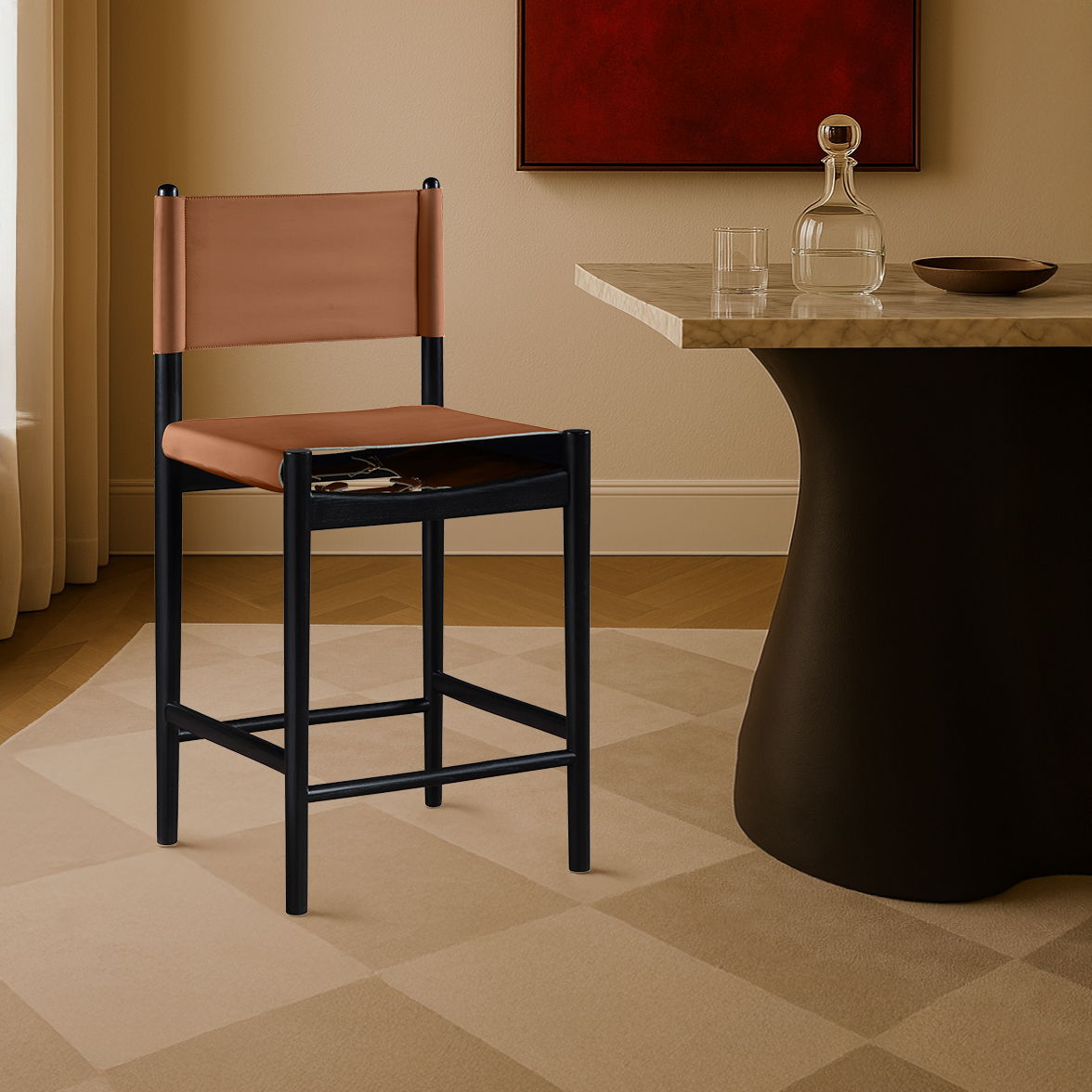 Rawlins - Counter Stool - Black Frame