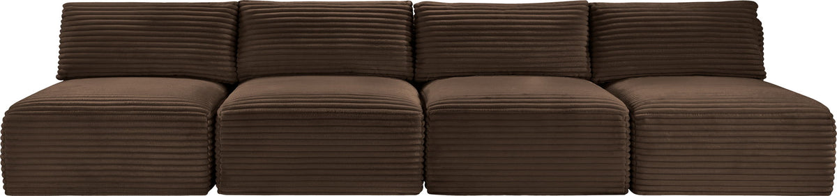 Shaggy - 4 Seat Modular Armless Sofa