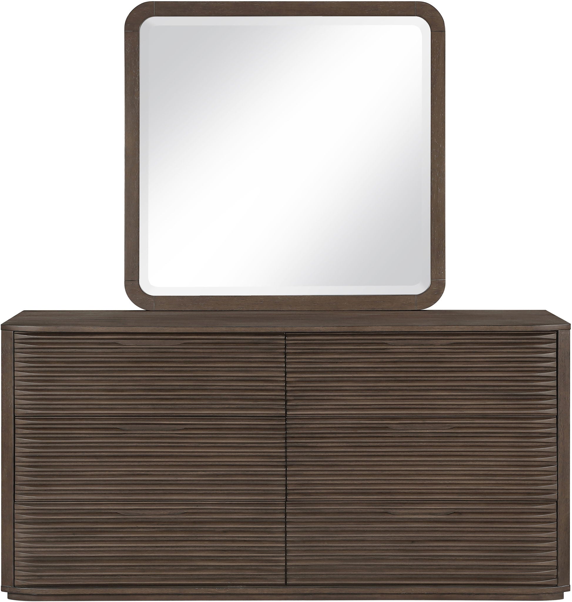 Morino - Oak Veneer And Solid Wood Dresser - Brown