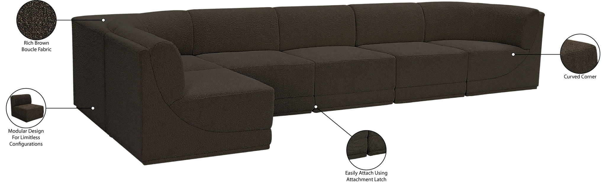Ollie - 6 Piece Modular Sectional