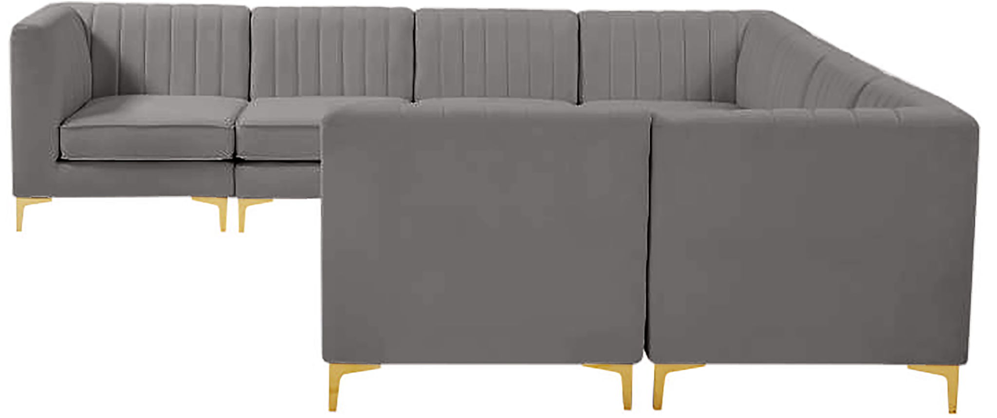 Alina - 8 Piece Velvet Modular Sectional