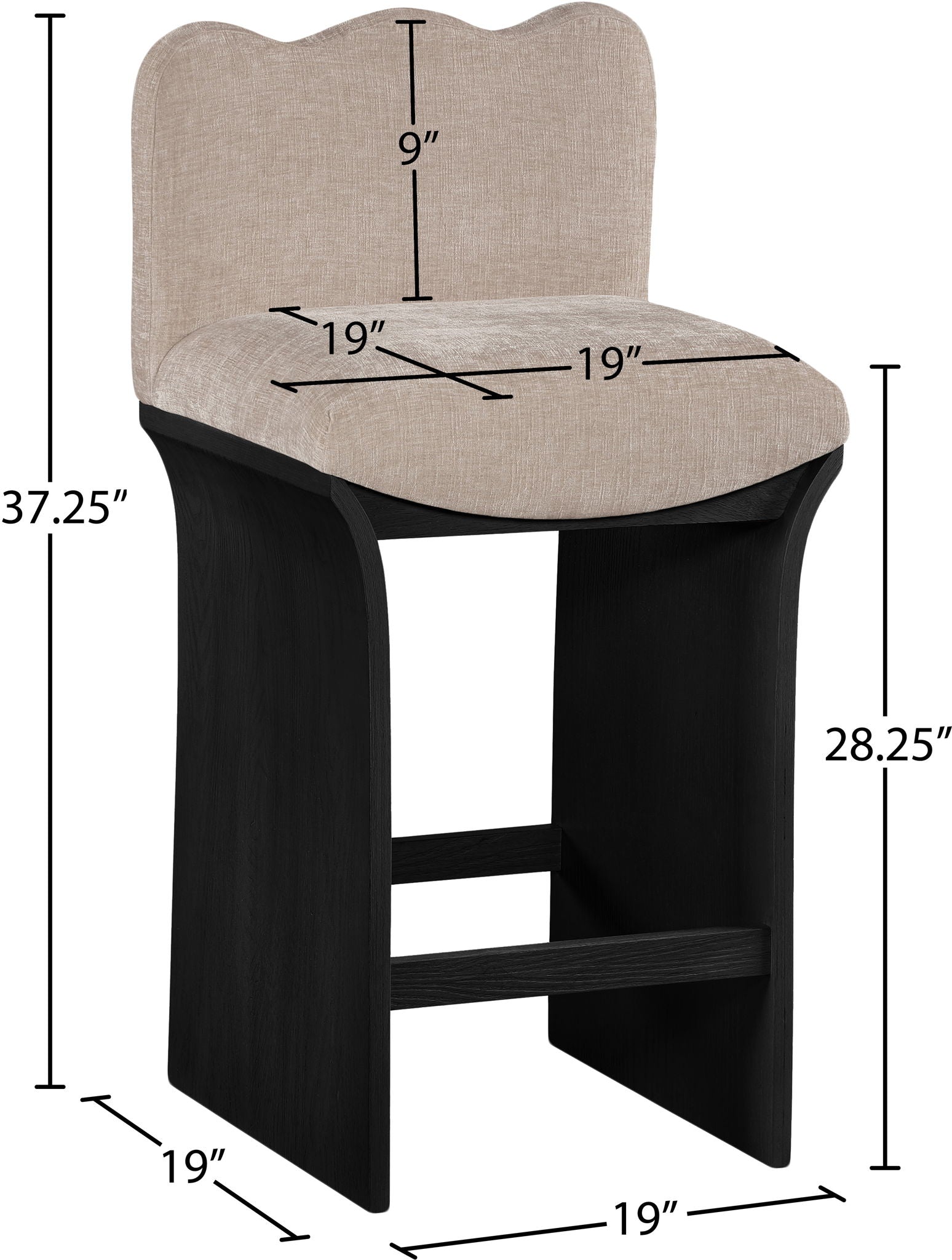 Shaw - Counter Stool - Black Base