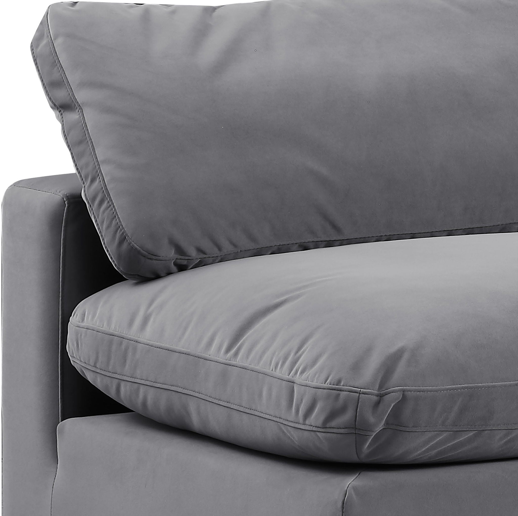 Comfy - 5 Piece Velvet Modular Corner Armless Sectional