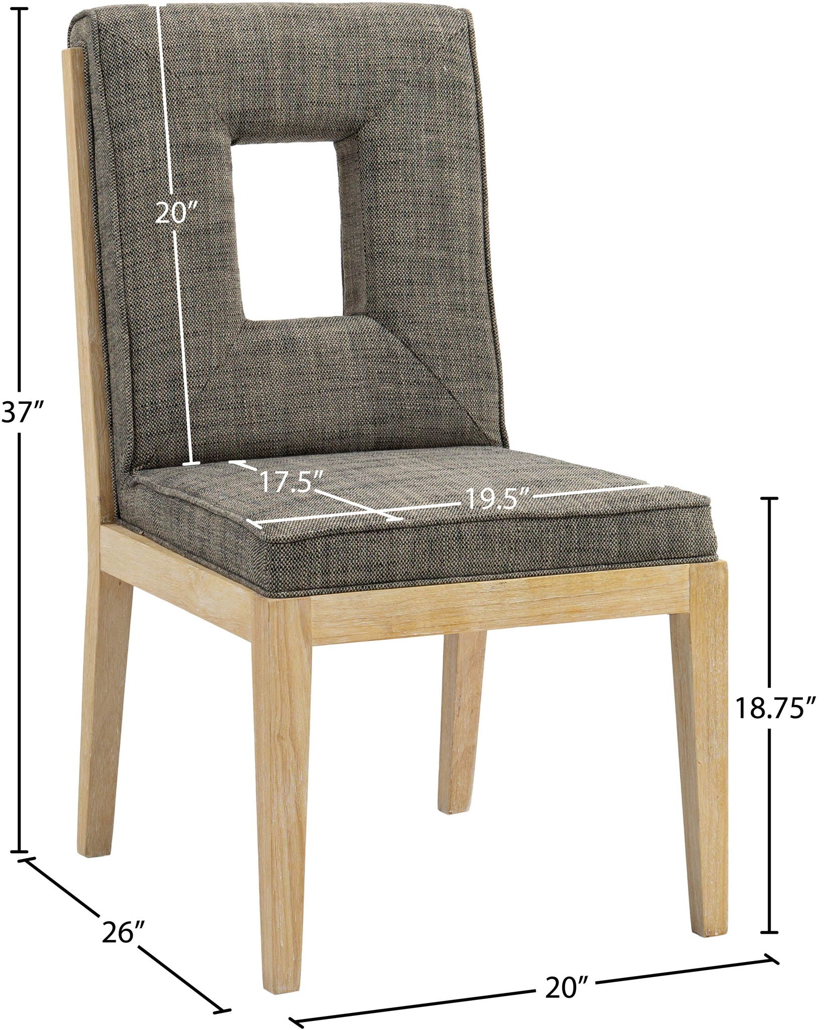 Gwendolyn - Dining Side Chair With Natural Frame (Set of 2)