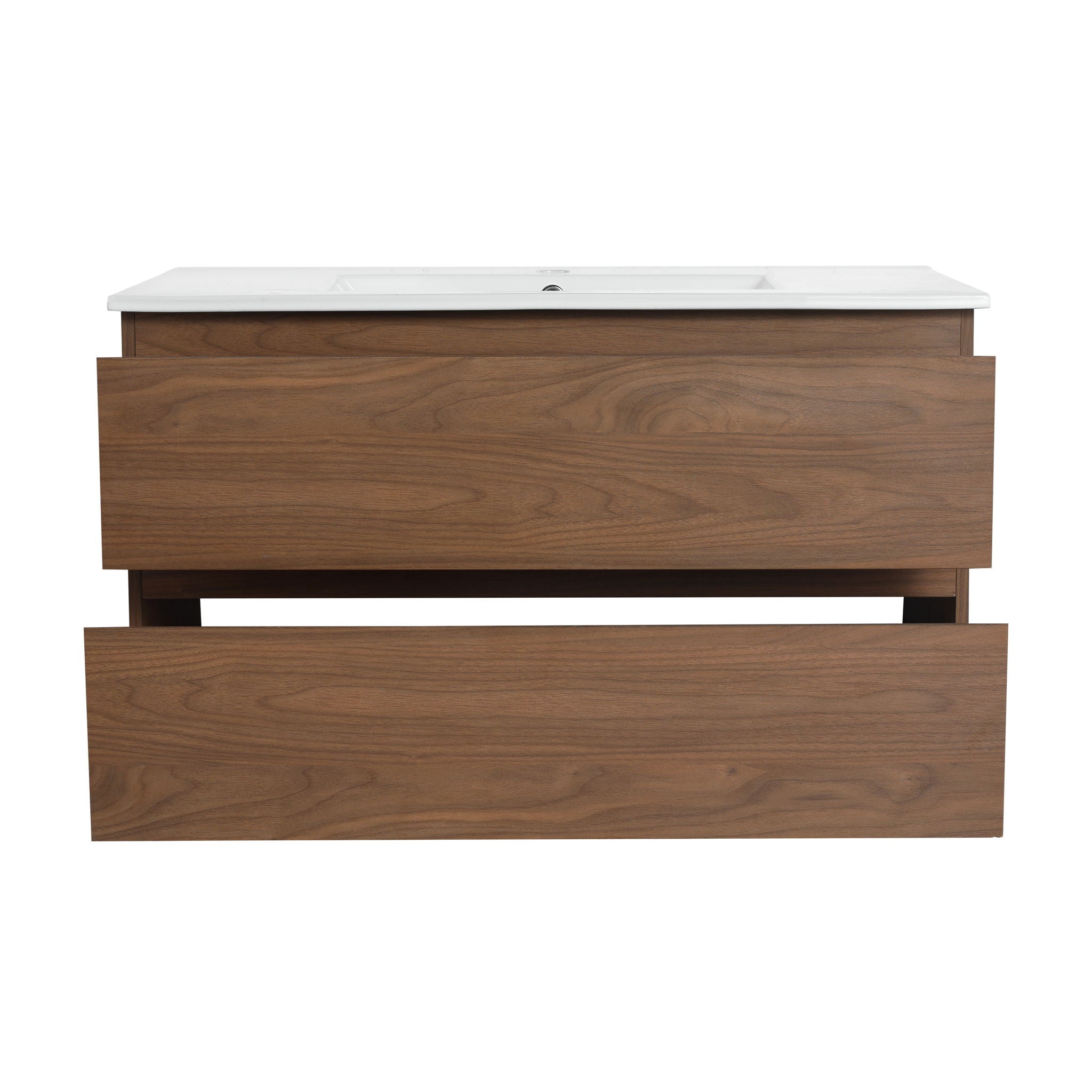 Wall Mounted Bathroom Vanity & Sink, 2 Soft Close Drawers