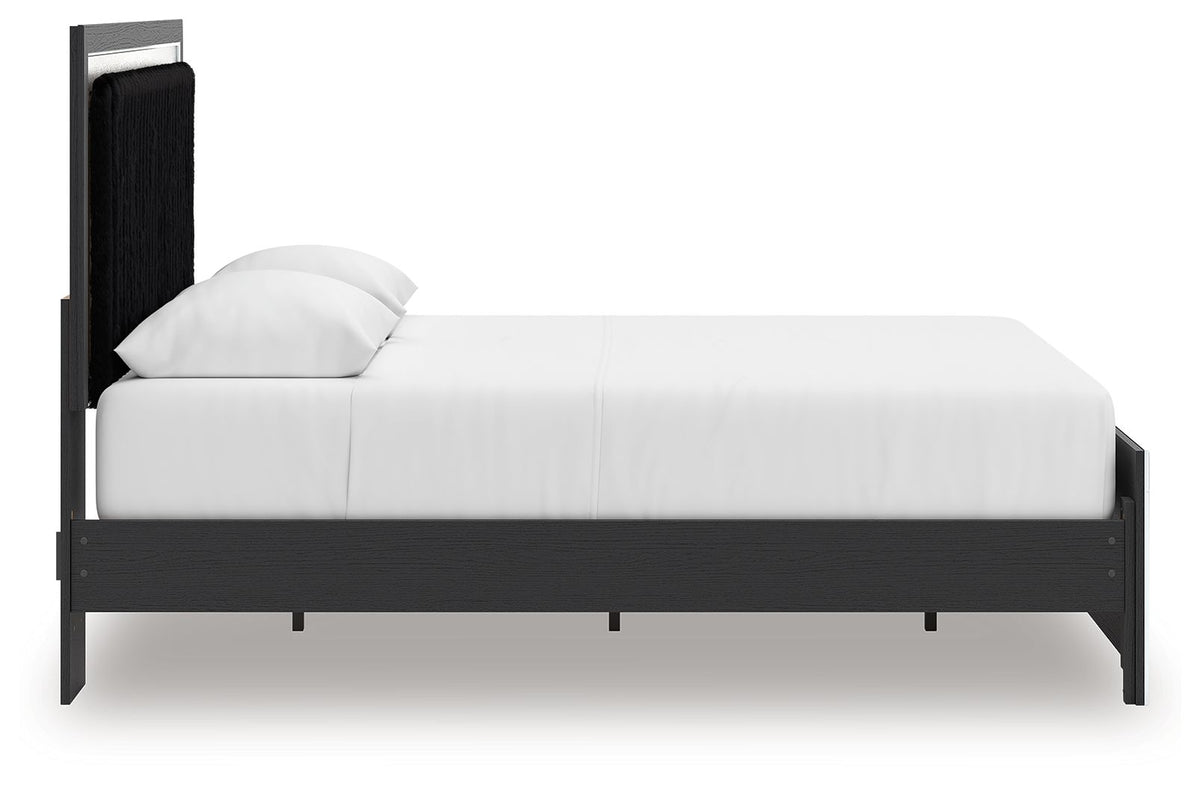 Zuraleus - Upholstered Panel Platform Bed With Roll Slats