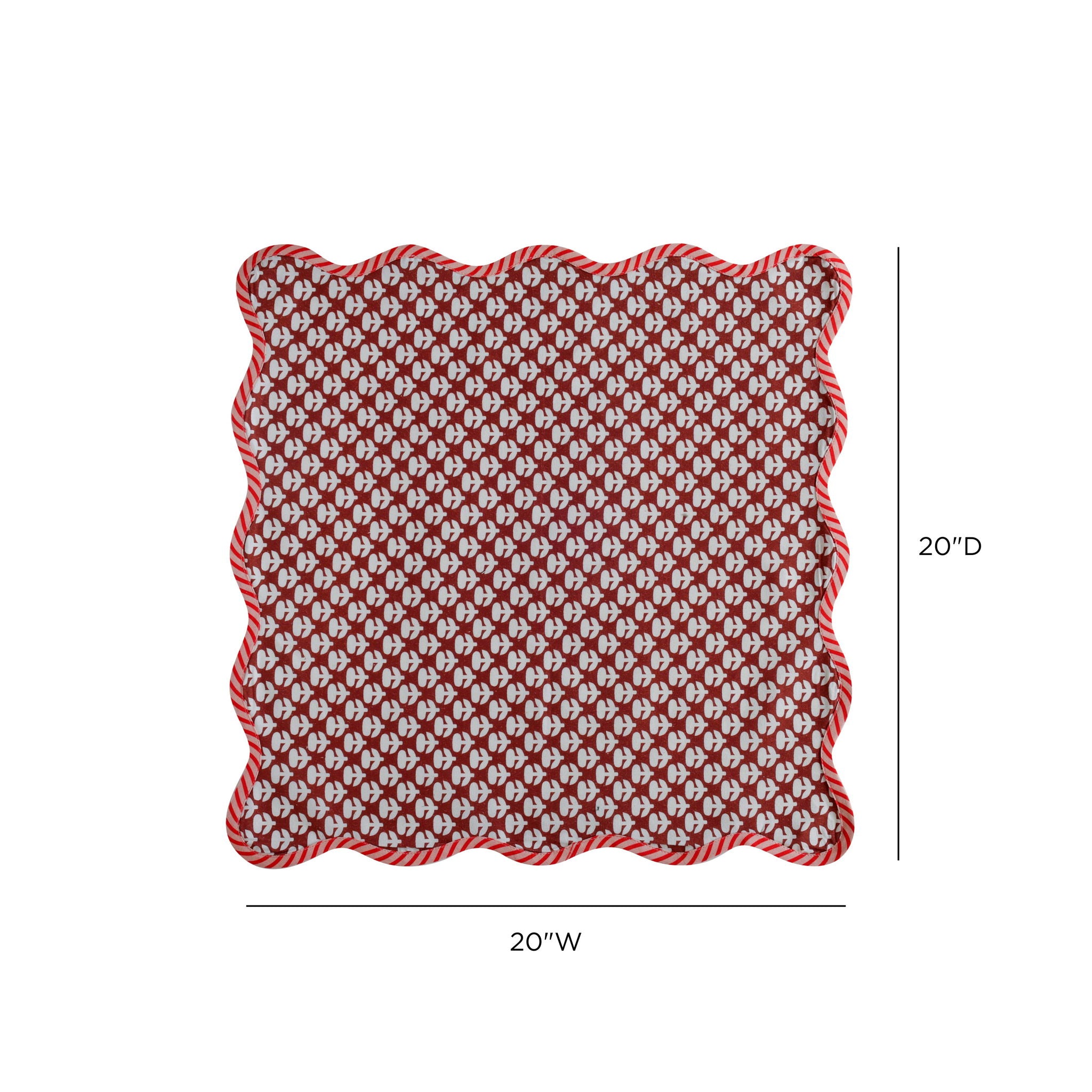 Crissy - Cotton Canvas Printed Napkins (Set of 4) - Rust Vintage Floral