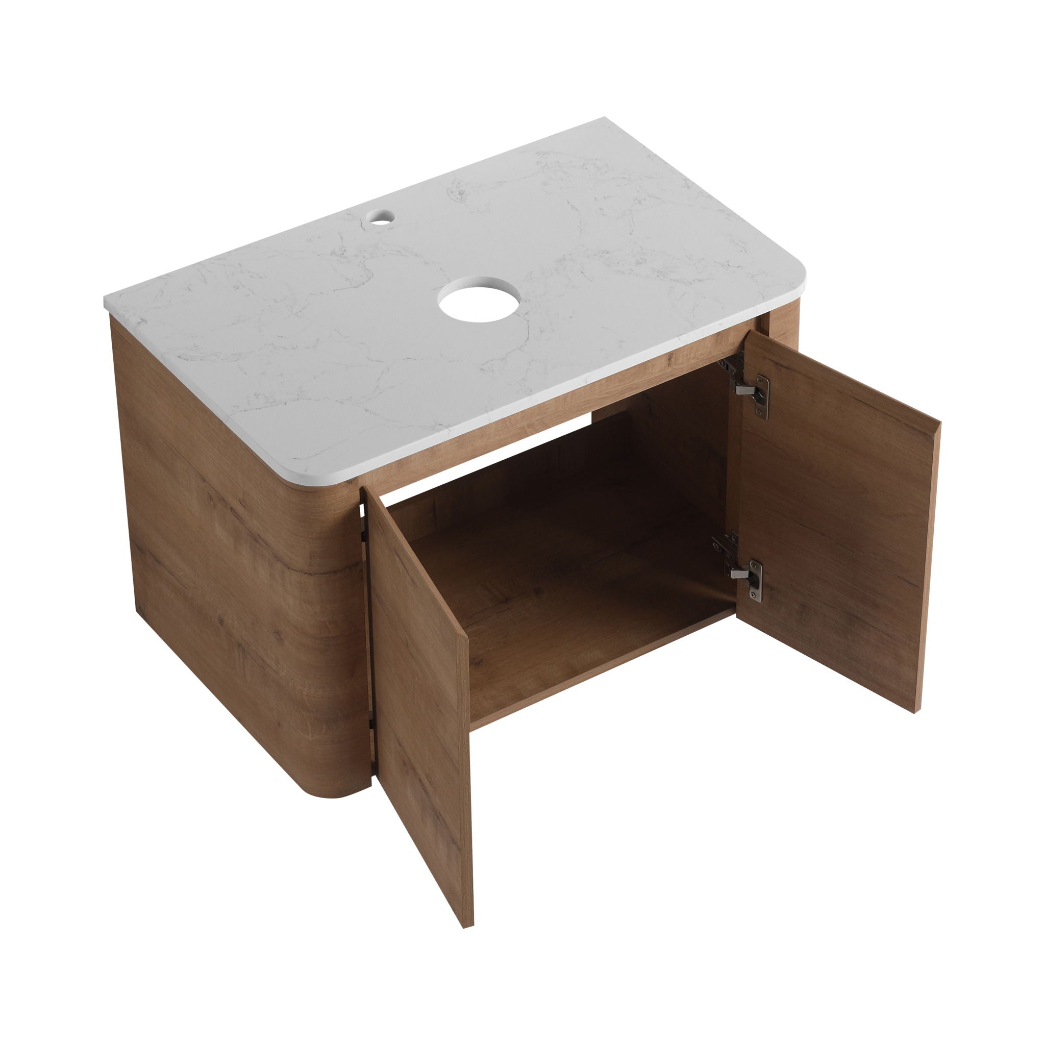 Wall Mounted Bathroom Vanity & Art Sink & 1 Soft Close Door