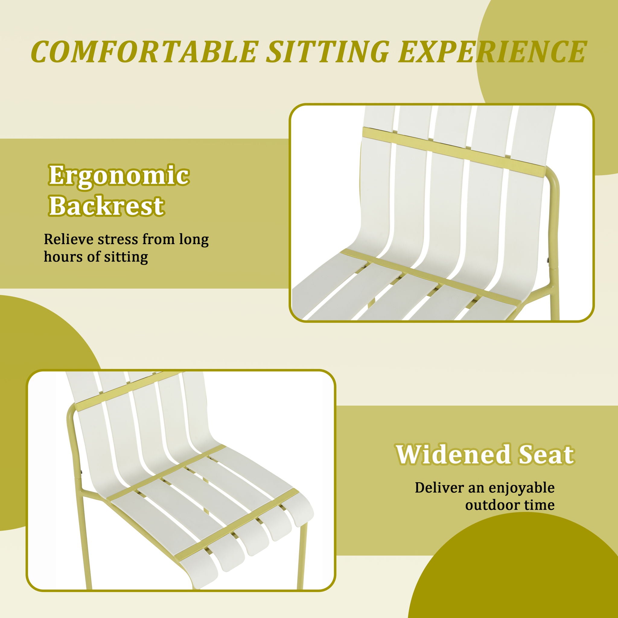 4 Piece Set Of Modern Color Block Designed Single Chairs With Round Table