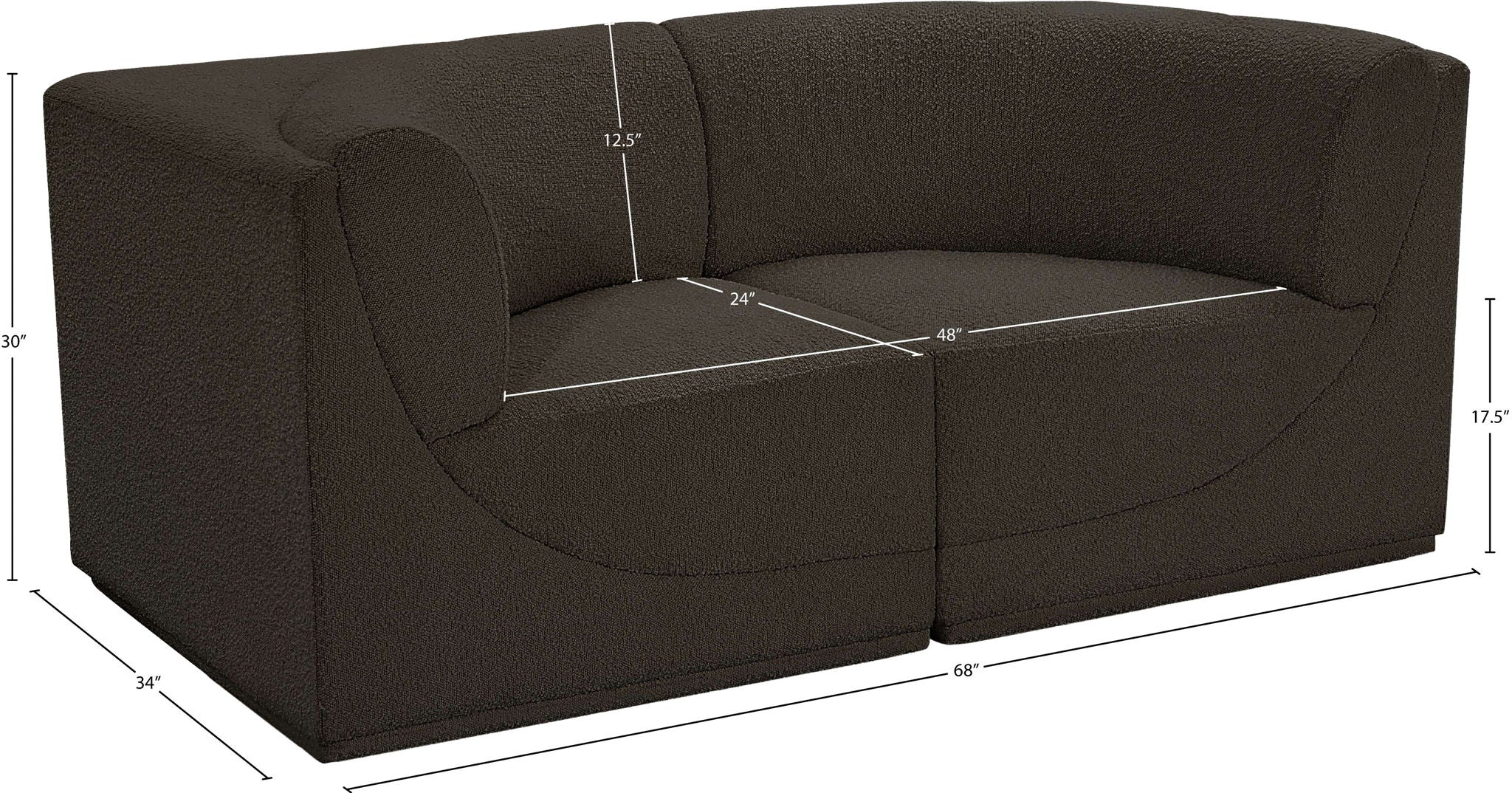 Ollie - 2 Seat Modular Sofa