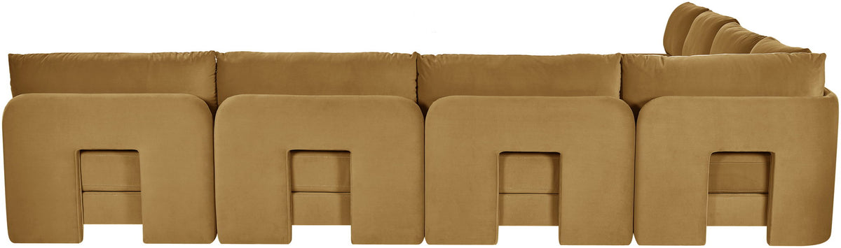 Hammond - Velvet Performance Fabric Upholstered 7 Piece Armless Sectional