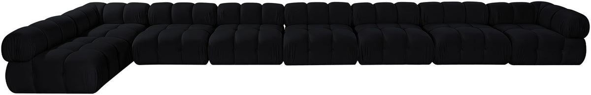 Orin - Velvet Performance Fabric Upholstered 8 Piece L-Shaped Sectional
