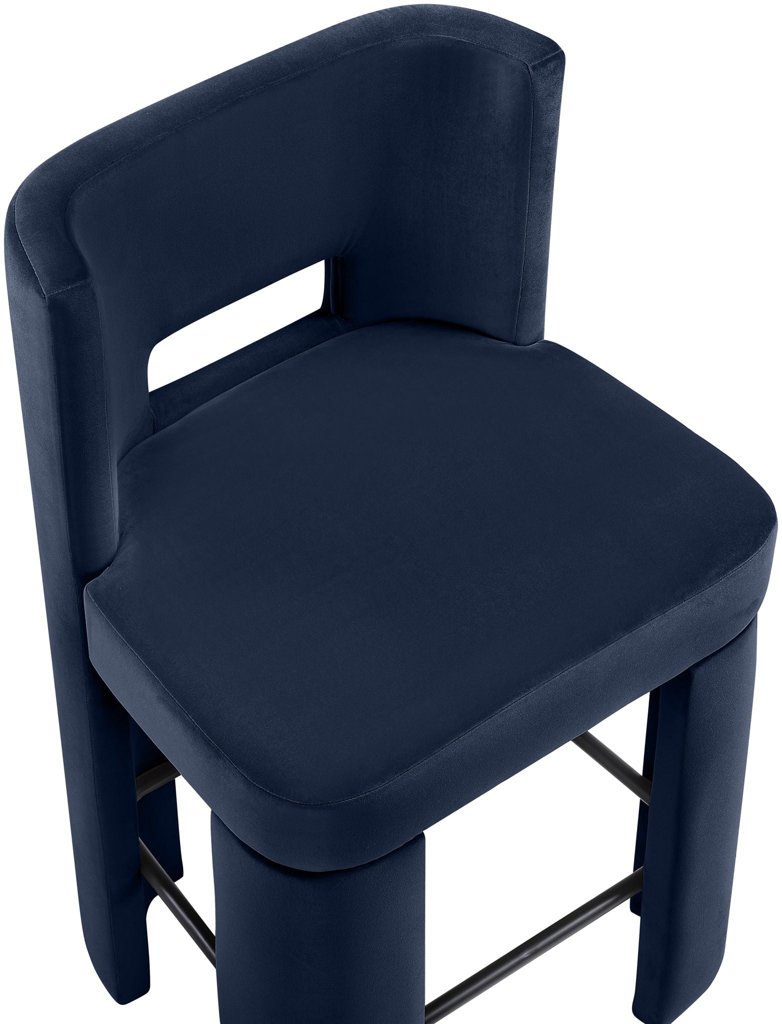 Zuno - Velvet Performance Fabric Upholstered Counter Stool (Set of 2)