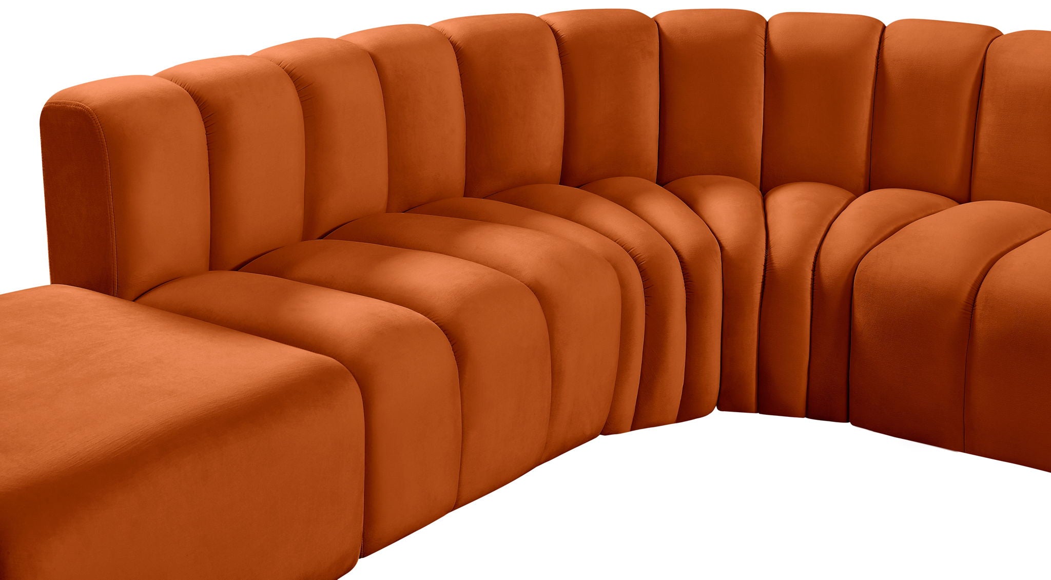 Arc - Velvet 6 Piece Corner Modular Sofa