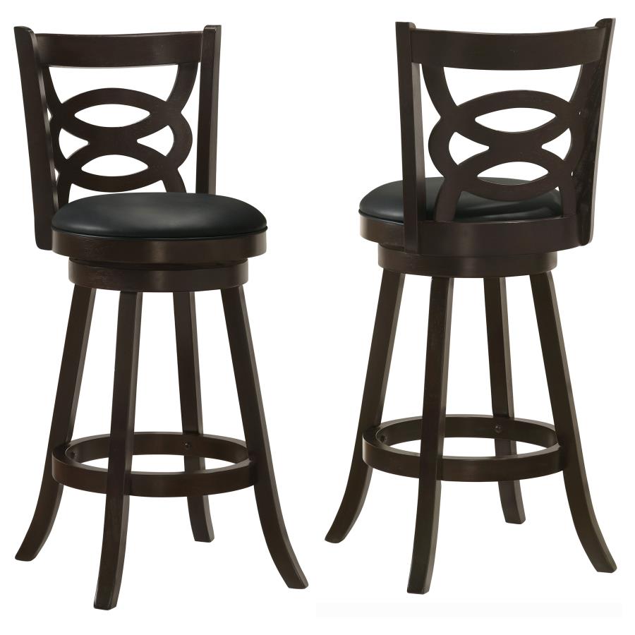 Calecita Wood Swivel Bar Chair Cappuccino (Set of 2)